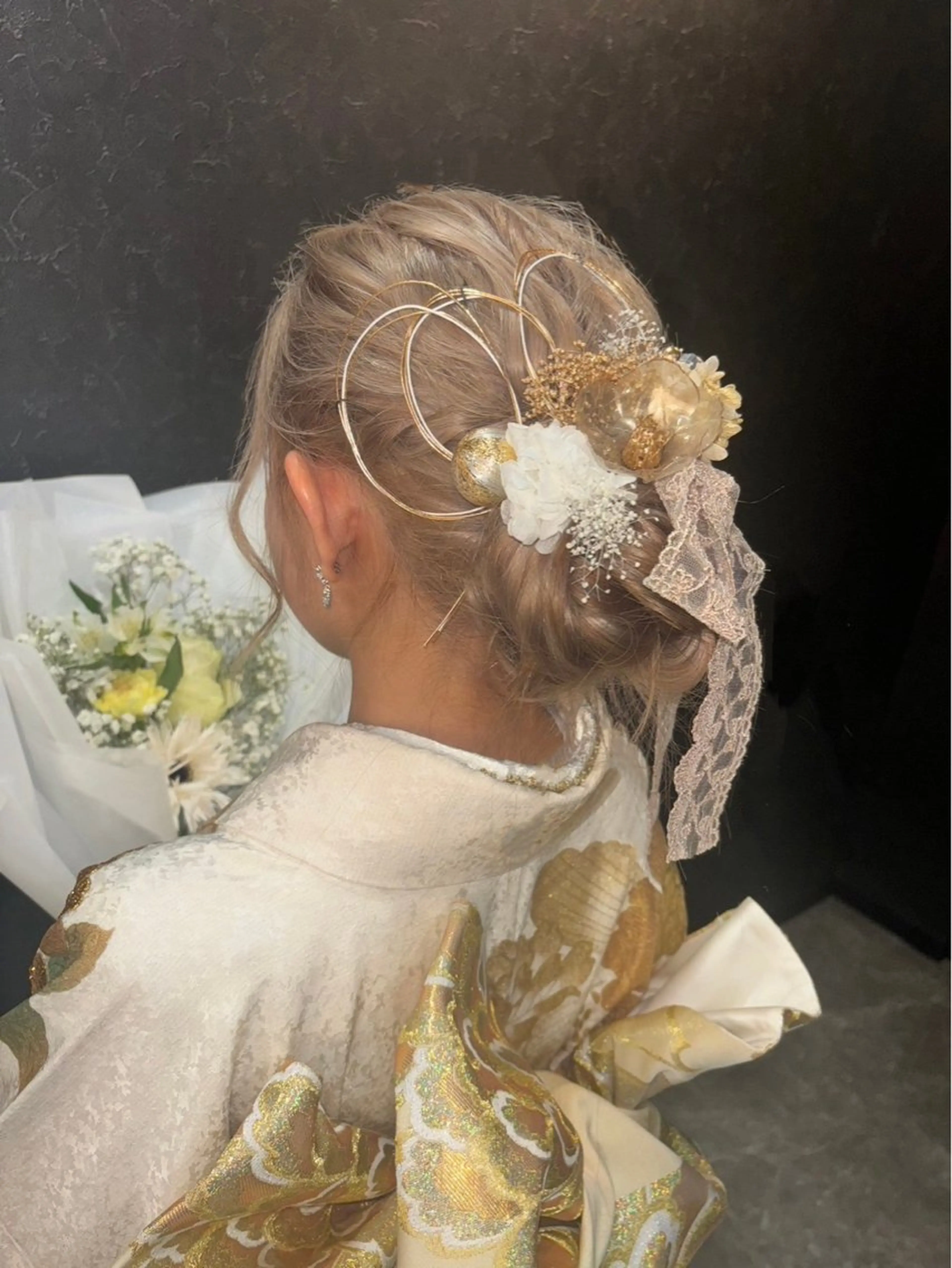 セミロング ヘアアレンジ ヘアセット 髙棹 ゆづきのマツエク・マツパデザイン