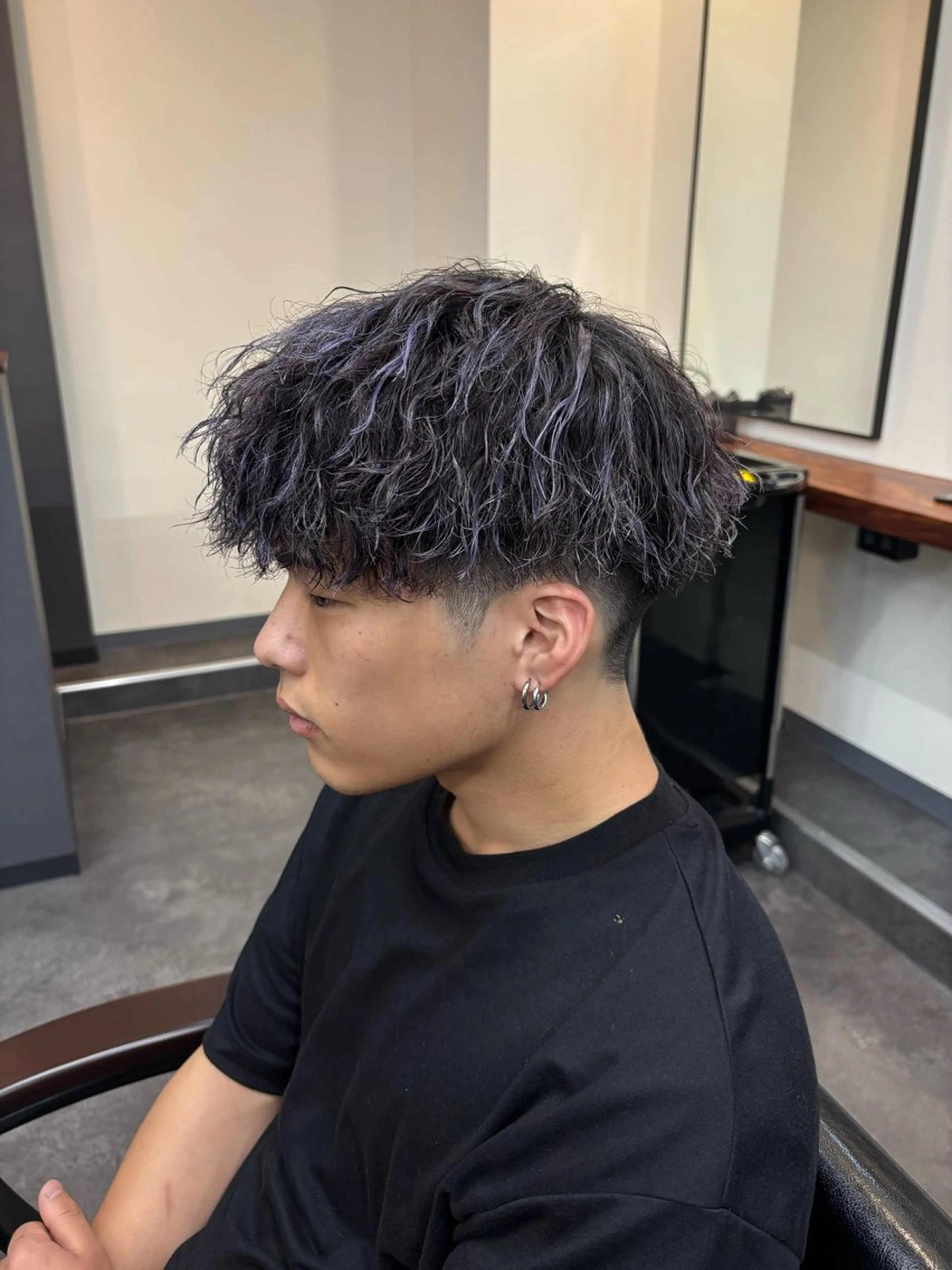 カラー パーマ メンズ カット ヘアカラー パーマ トリートメント スパイキーパーマ 柏NO1 藤本葉のヘアスタイル