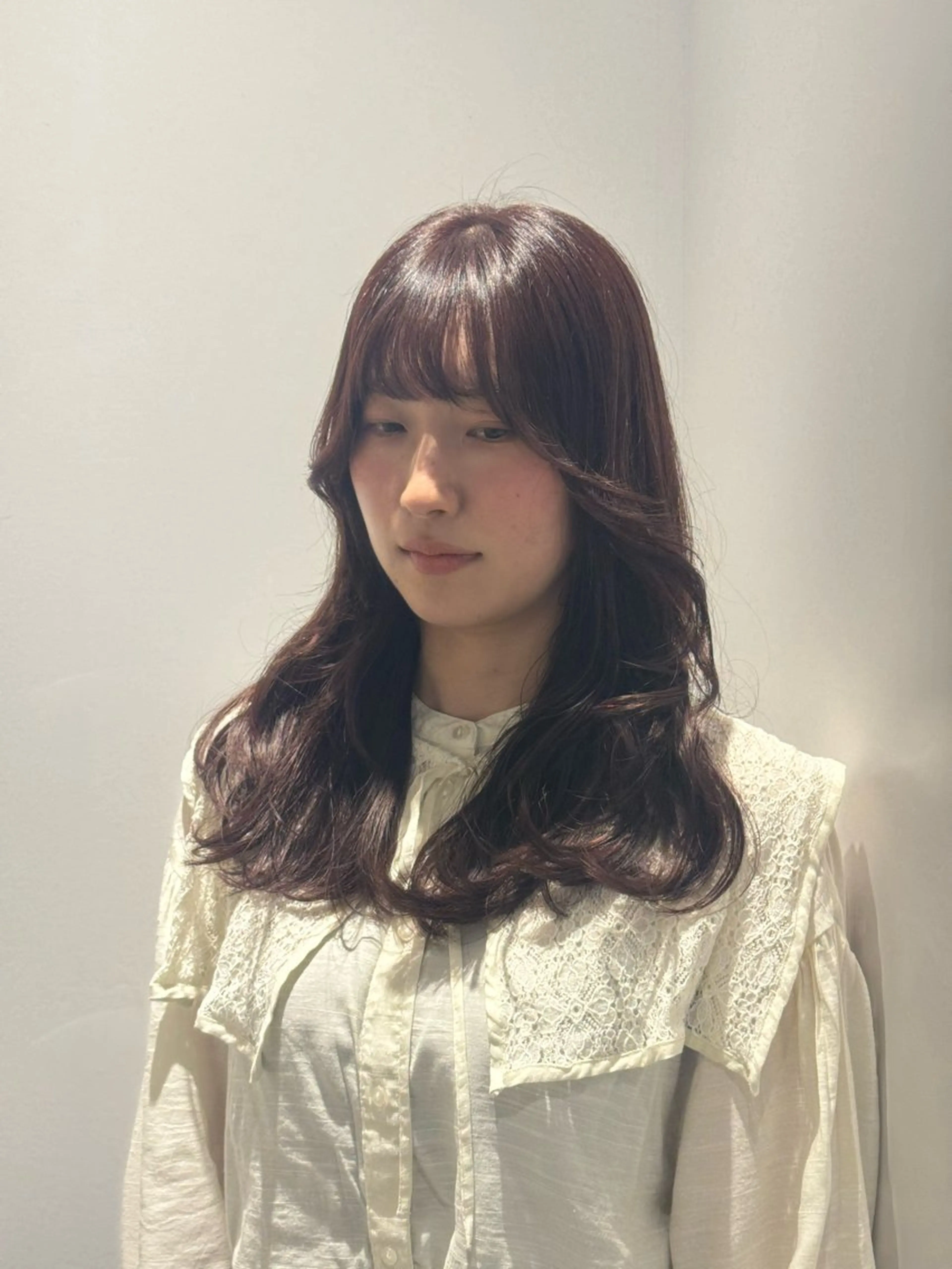 ロング カラー カット ヘアカラー トリートメント 暖色カラー🤎Red Neo　meiのヘアスタイル