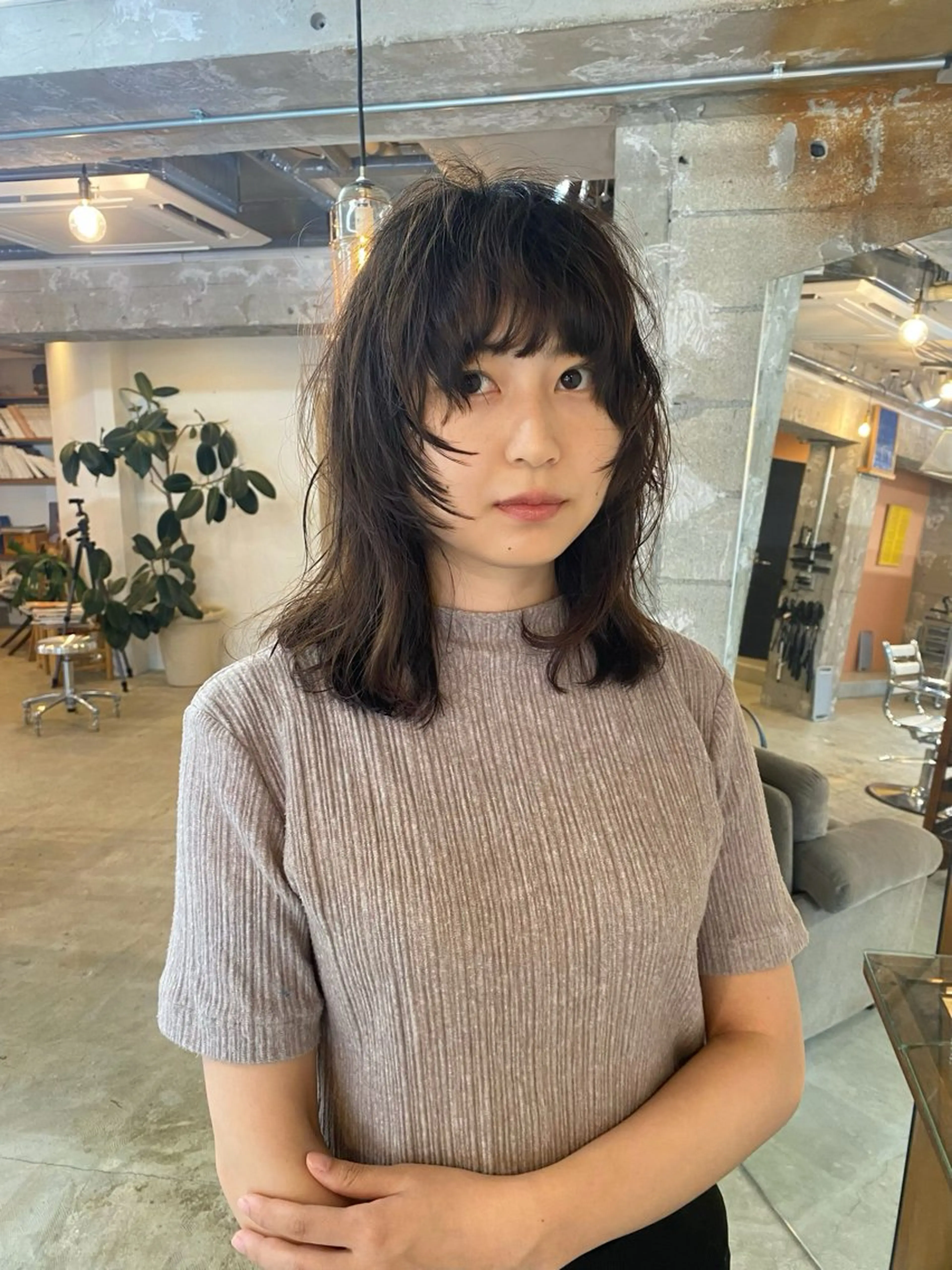 ミディアム パーマ カット パーマ KEI gattacaのヘアスタイル