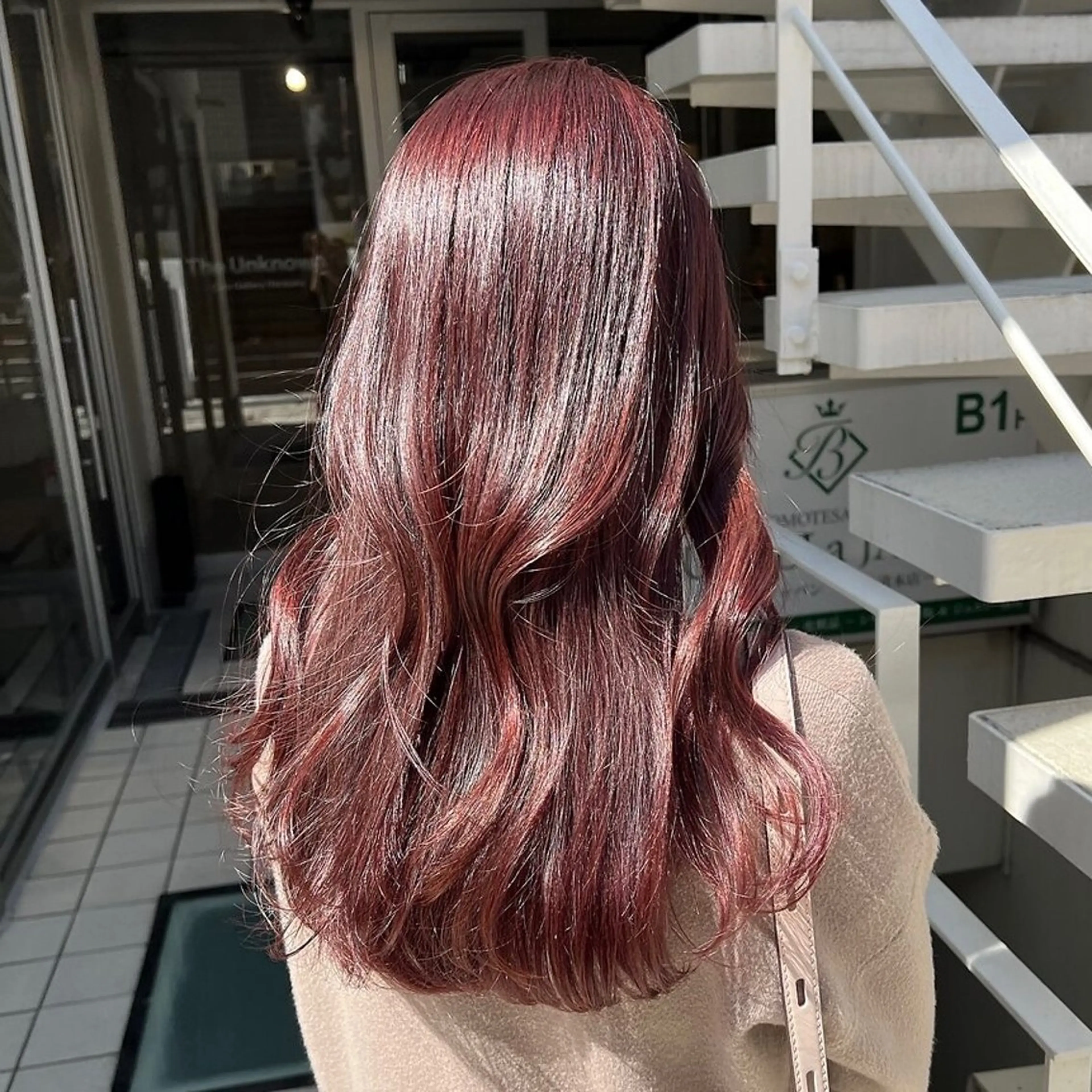 ロング カラー ブラウンカラー レッドカラー レッドブラウン 💖ブリーチ/暖色 𝐘𝐮𝐢💖のヘアスタイル
