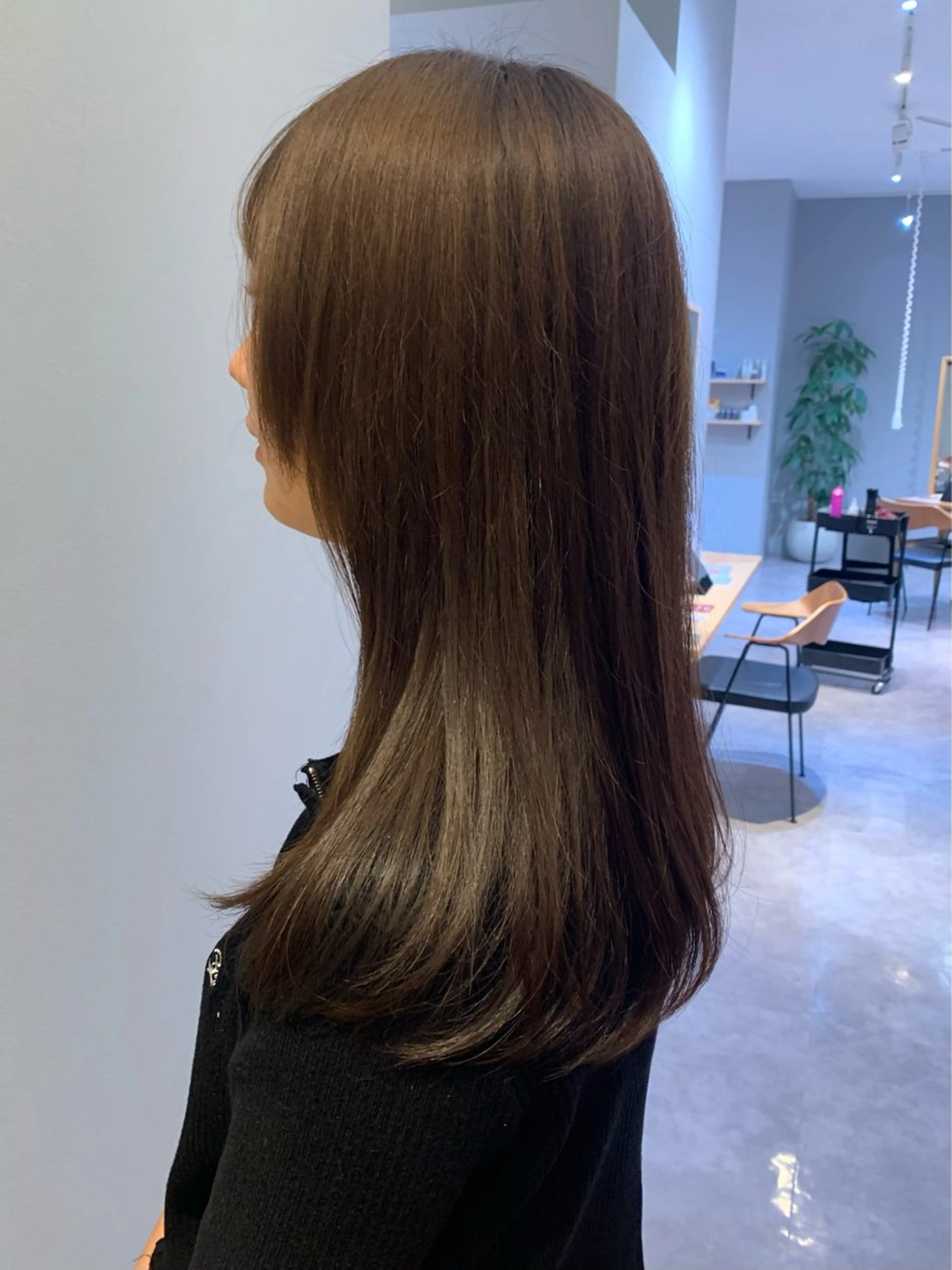 カラー ベージュカラー オリーブベージュ 田中 優菜のヘアスタイル