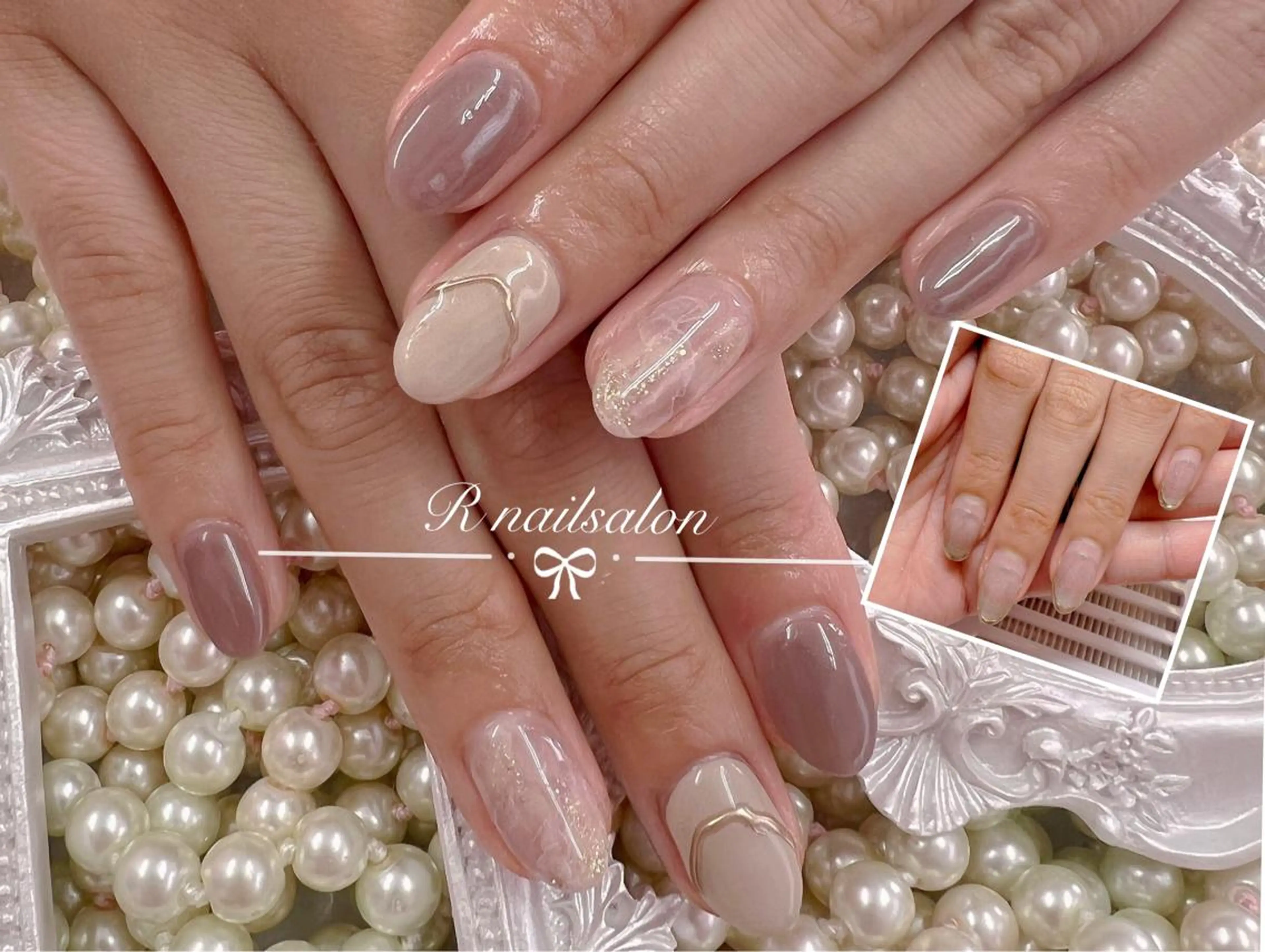 ミディアム ハンドネイル R NAILSALONのネイルデザイン