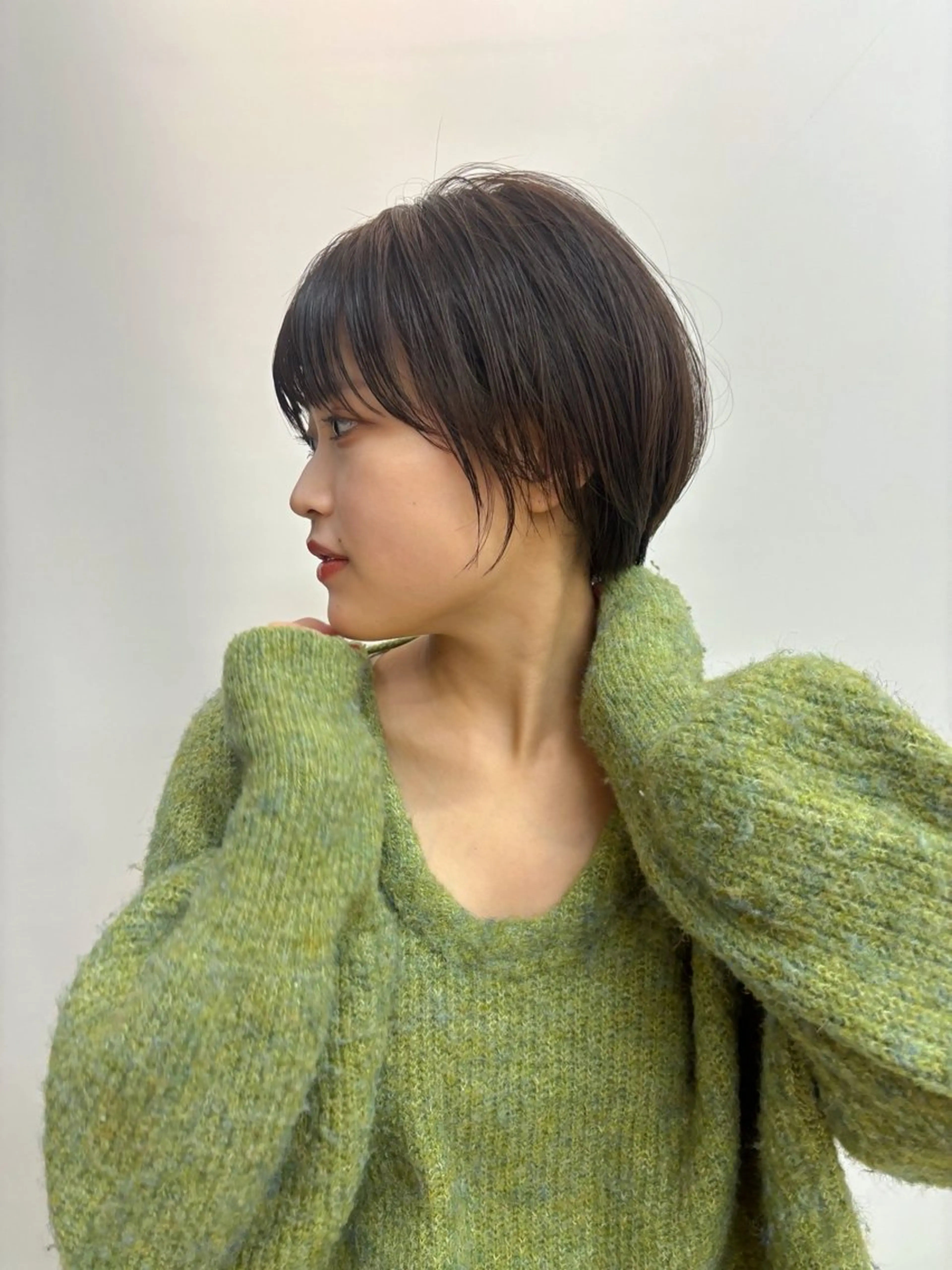 ショート 透明感抜群オリーブ/ ショウキのヘアスタイル