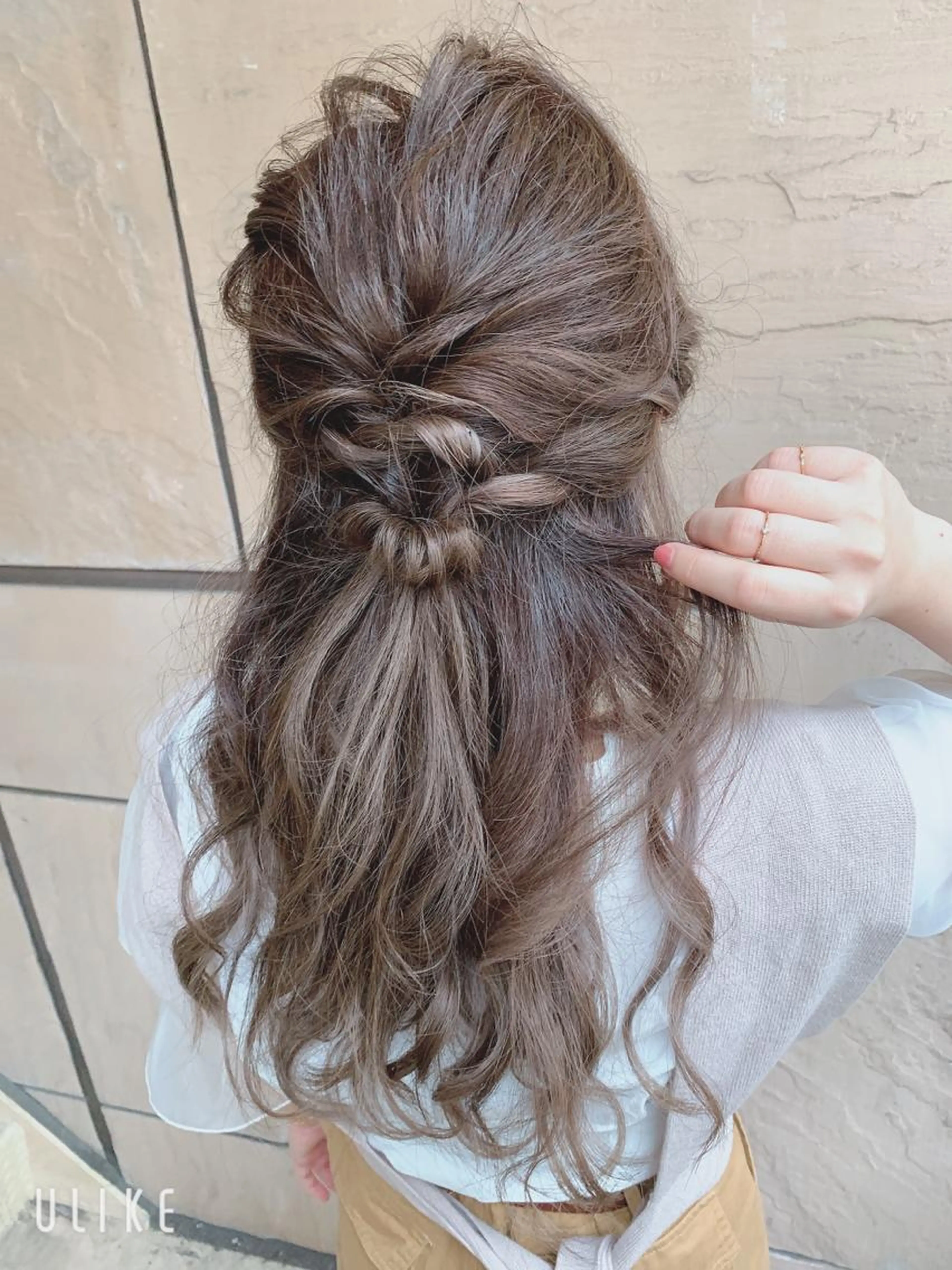 【初回】似合わせ前髪カット+抜け感ハーフアップヘアアレンジ💕¥3900の写真