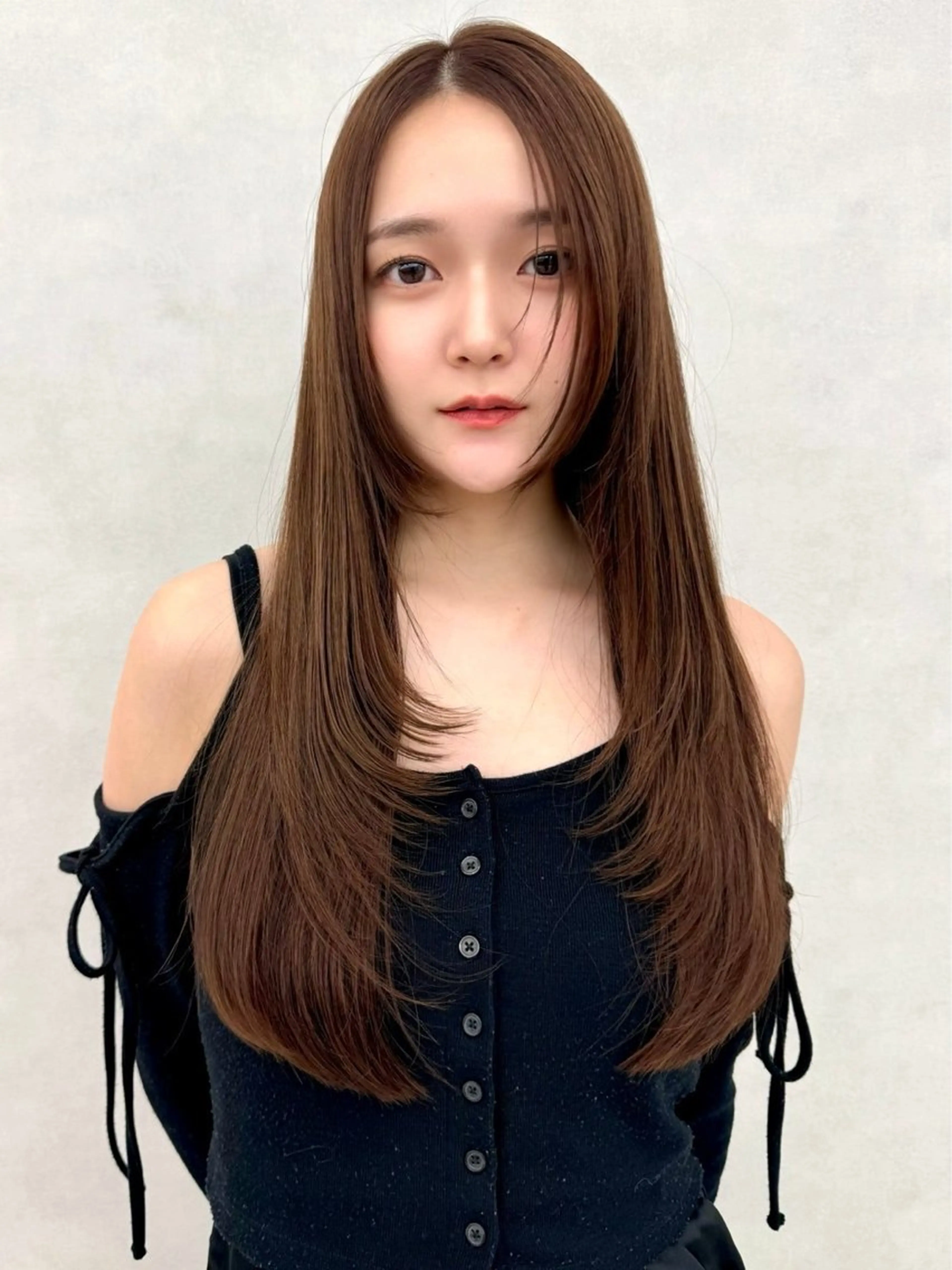 ロング レイヤーカット カット ヘアカラー トリートメント 顔周り特化/韓国ヘア /レイヤー/琉冴のヘアスタイル