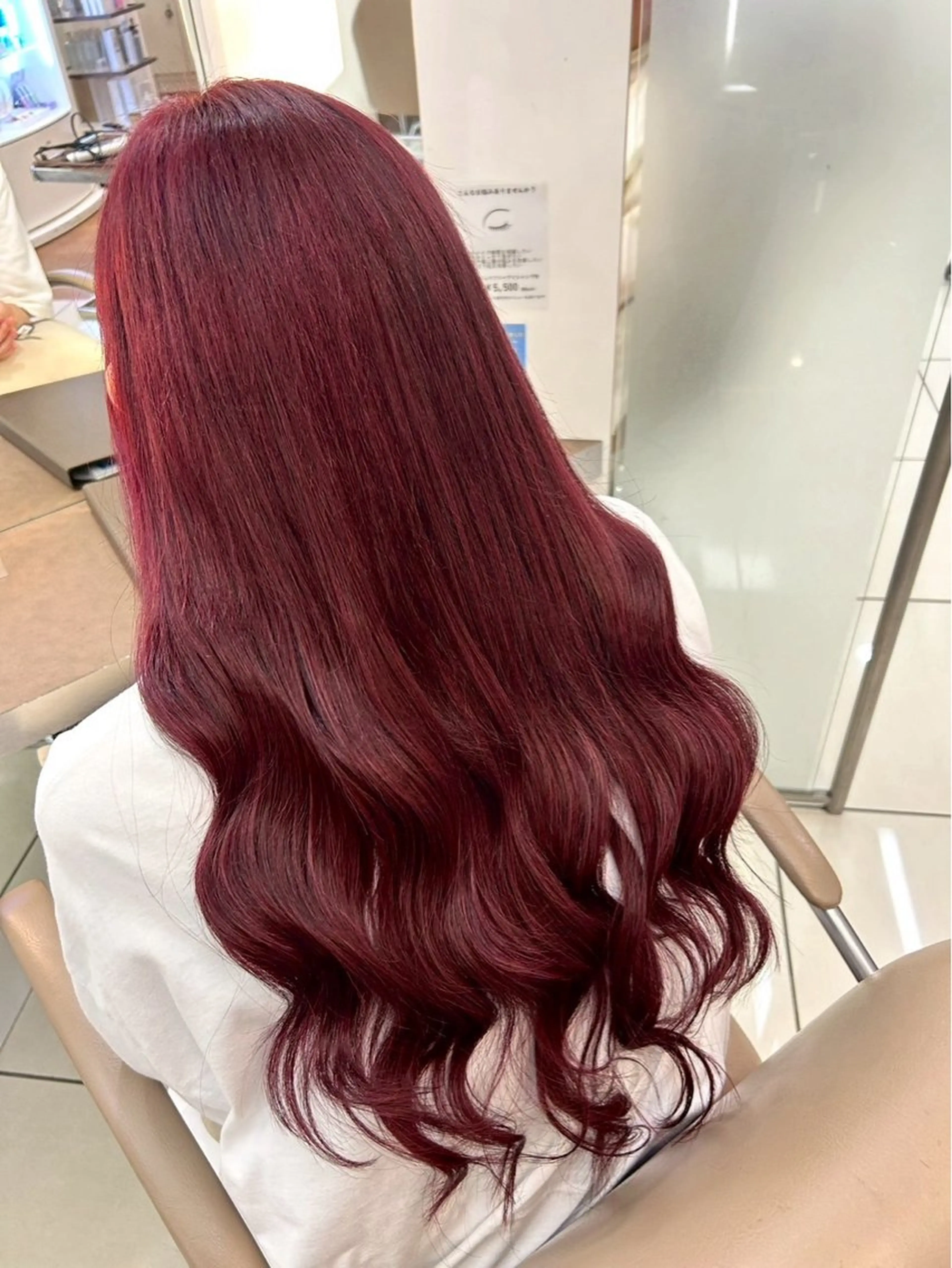 ロング カラー ヘアカラー エクステ 中明度カラー指名No .1シールエクステのヘアスタイル