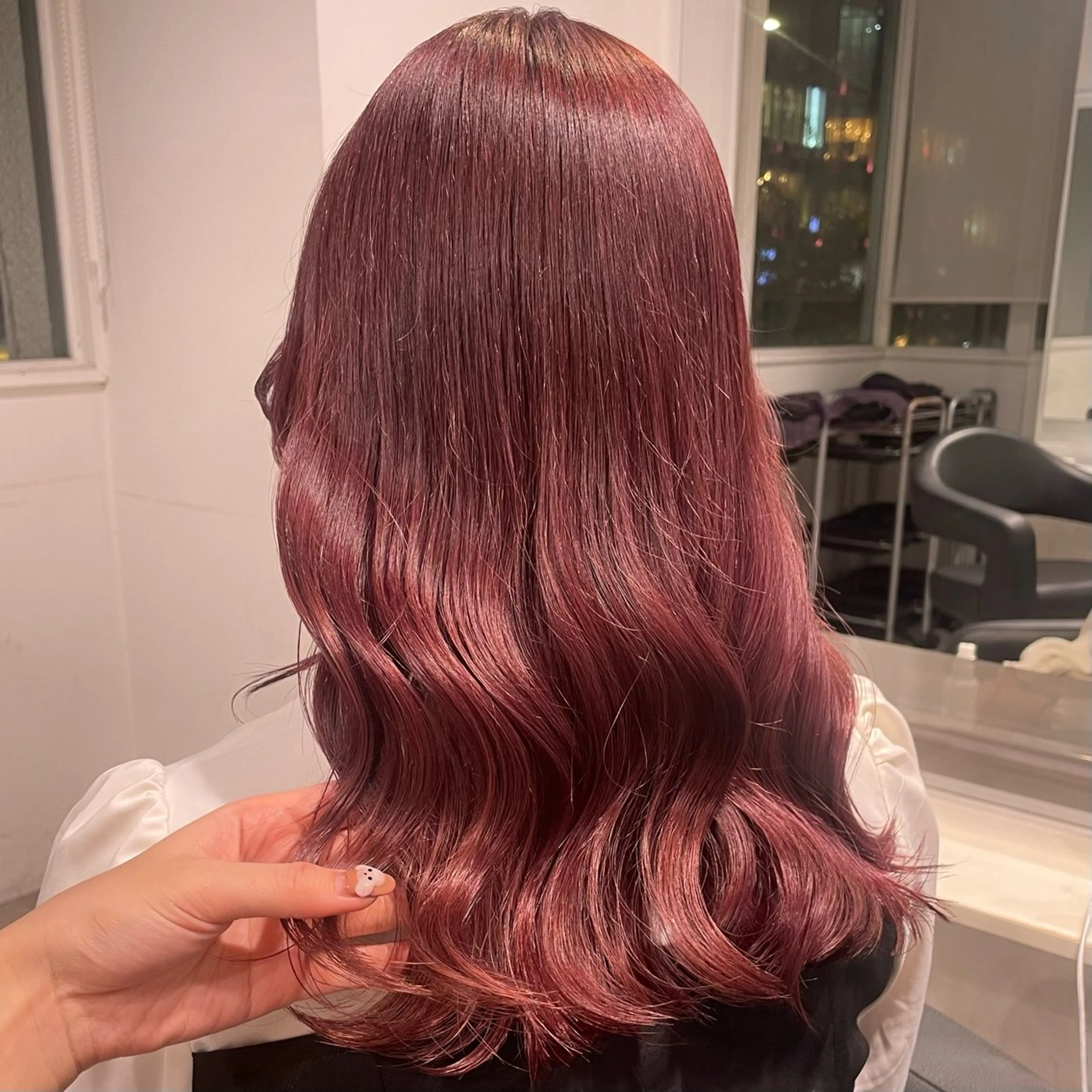 ミディアム ヘアカラー 盛れる暖色🎀ガーリ ーヘア🎀きっかのヘアスタイル