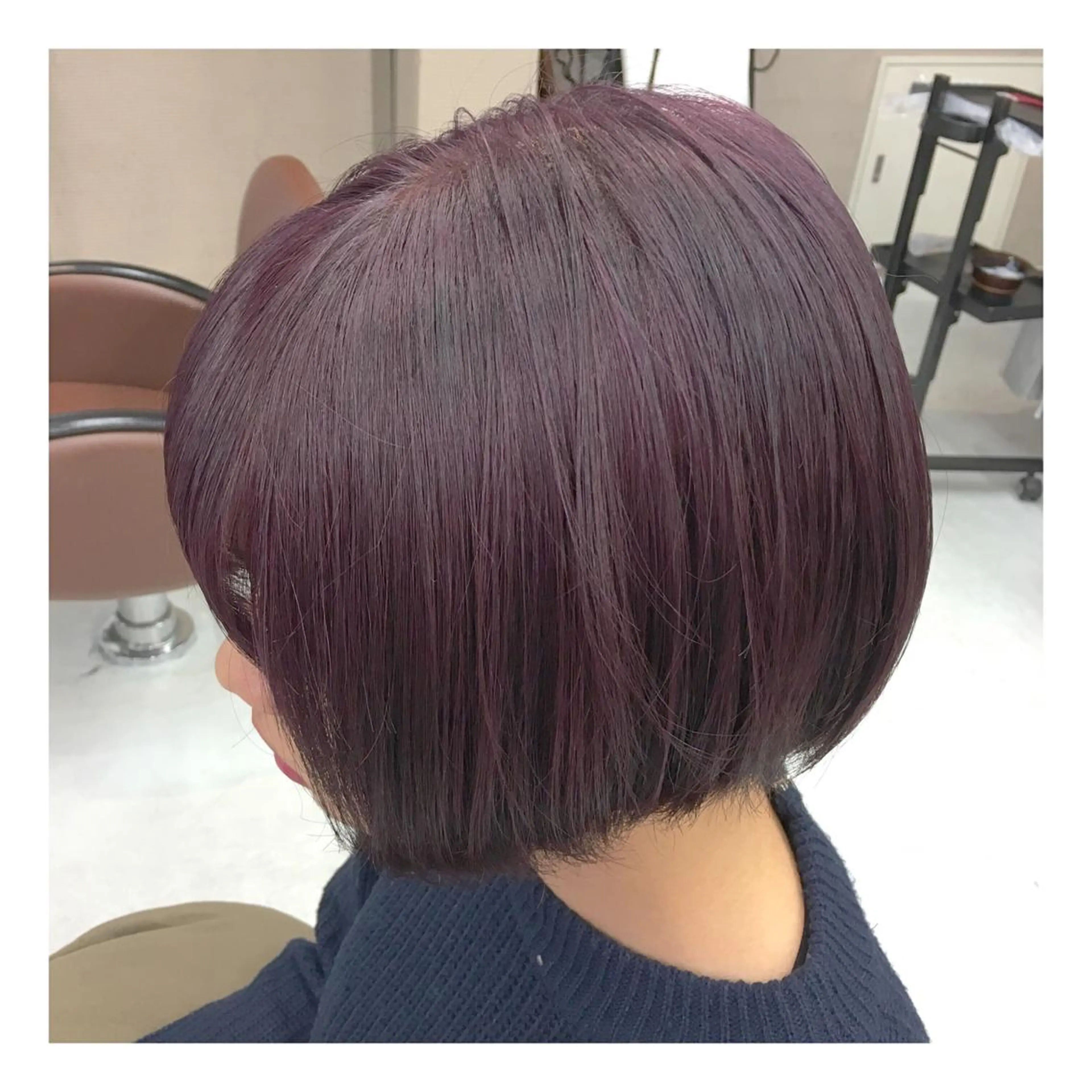 ショート カラー ピンクカラー ピンクパープル パープルカラー LUCK本厚木 浦住 貴大のヘアスタイル