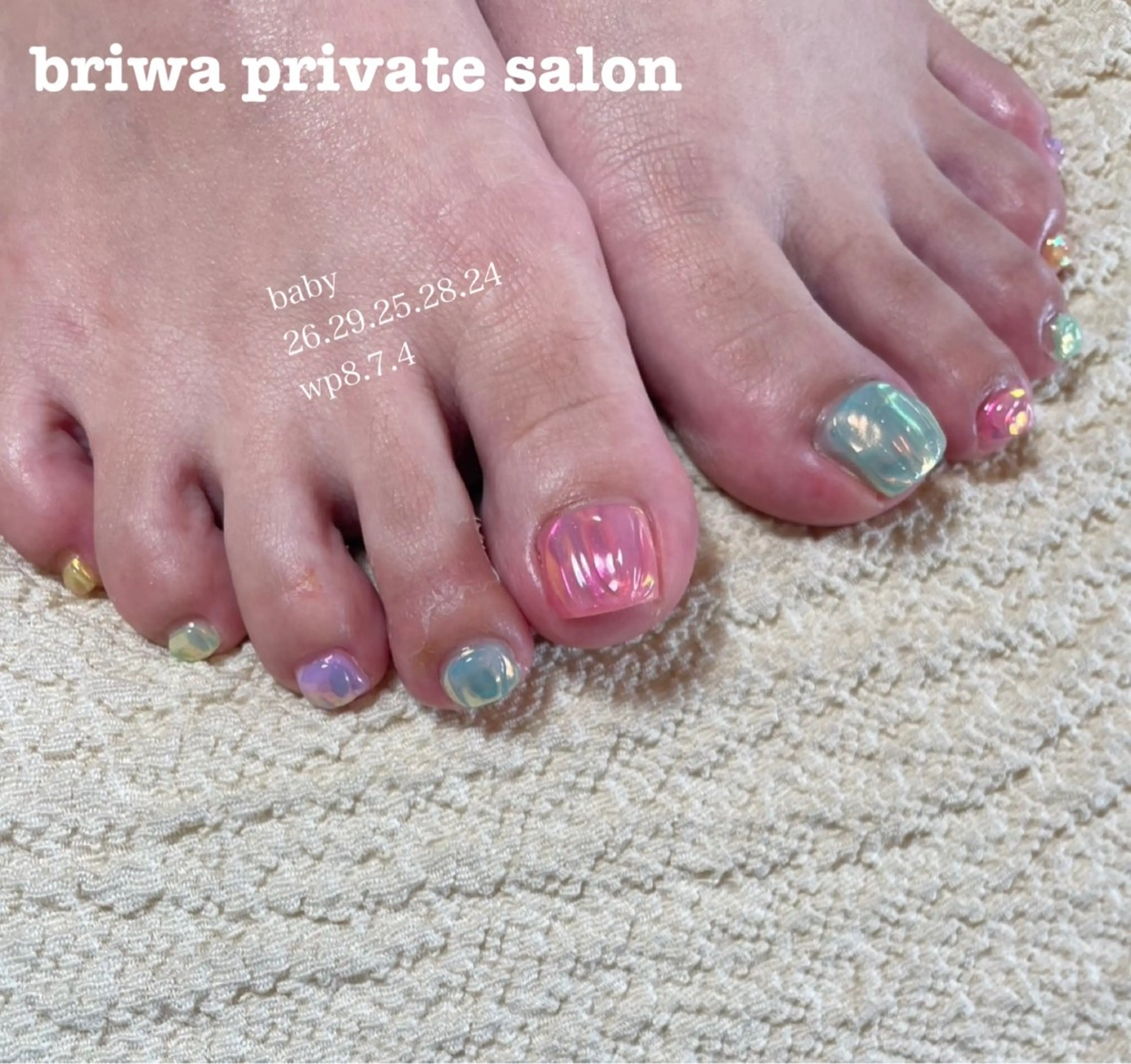 ネイル フットネイル Briwa✨nail 💅enoi ❤︎のネイルデザイン