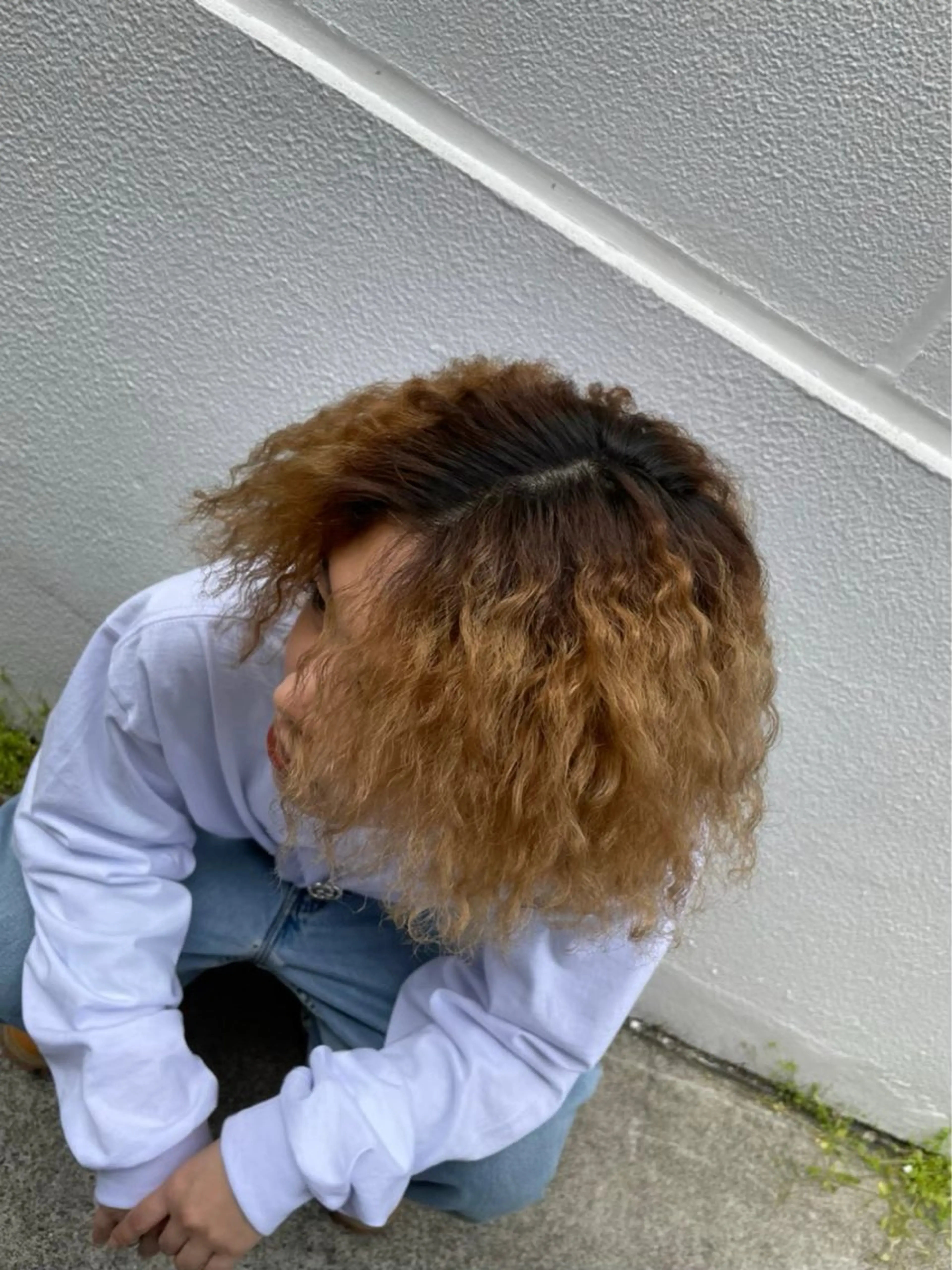 ミディアム ミディアムパーマ ブレンバイドット所属・ニュアンスカラー/ 🫧レミ(坊主)のヘアスタイル