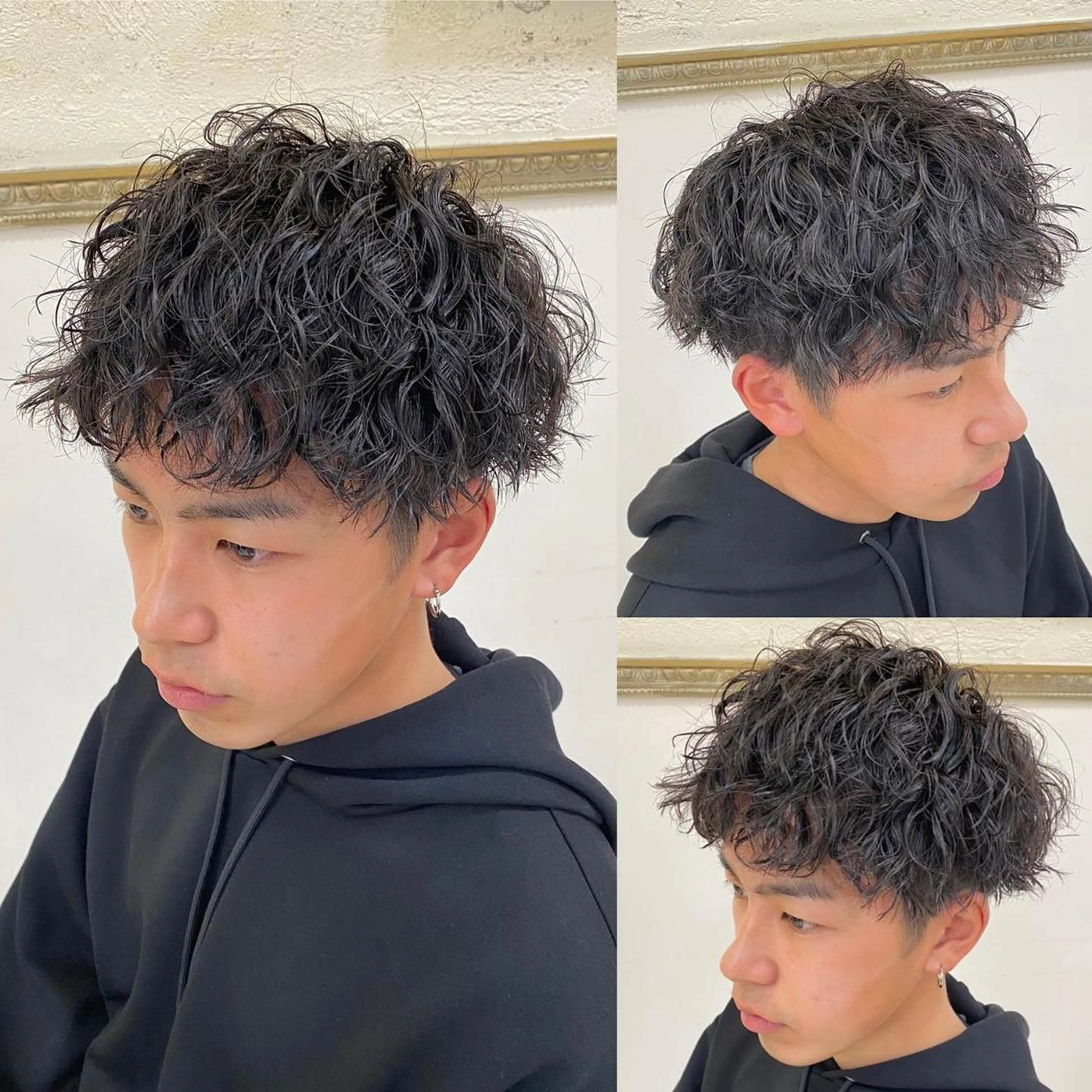 パーマ メンズ フェードカット メンズパーマ メンズツイストパーマ ツイストスパイラルパーマ 刈り上げ 年間2000名担当◎ パーマ職人/仲原佑樹のヘアスタイル