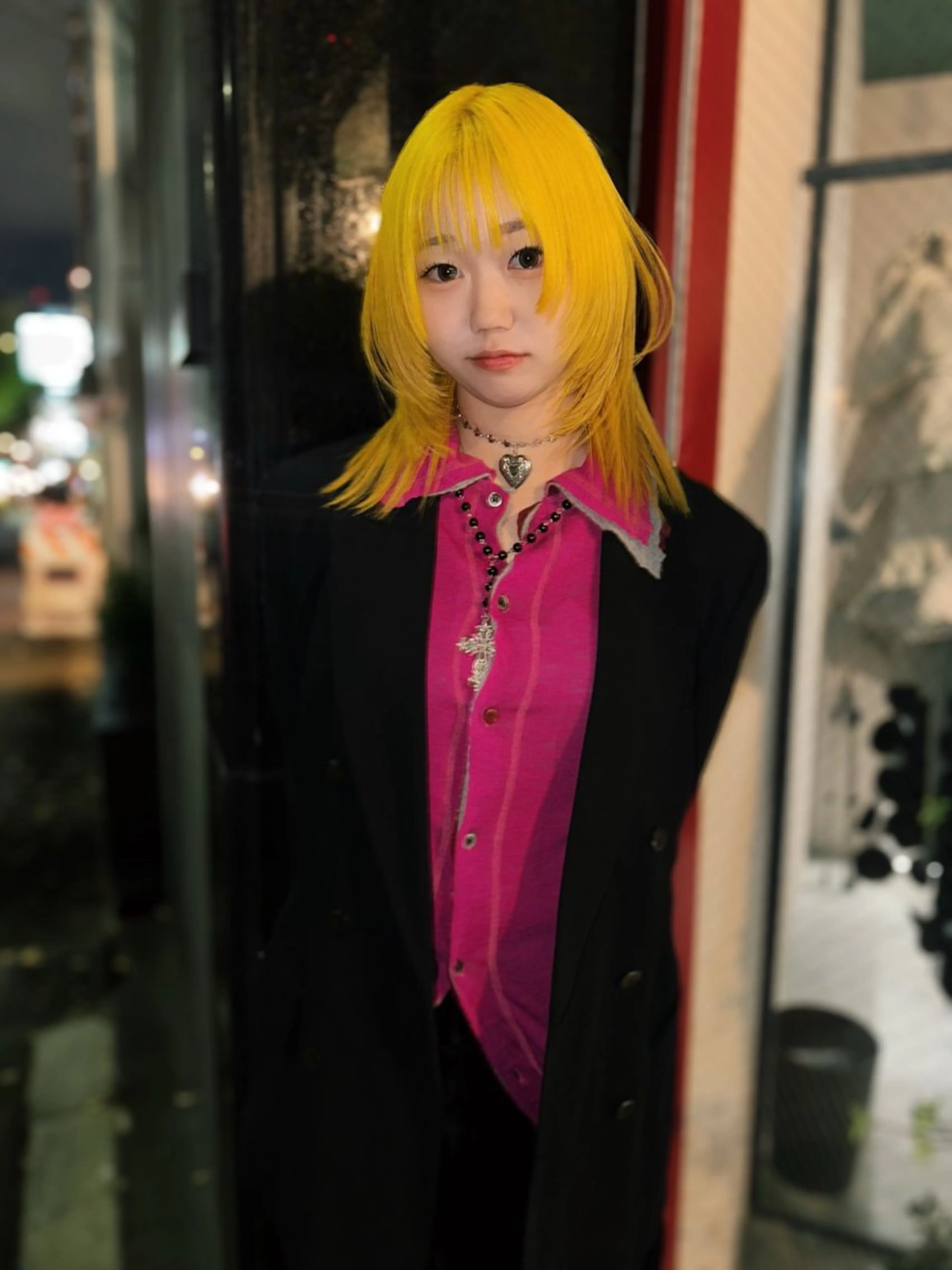 ミディアム カラー ヘアカラー トリートメント 色落ちまで2度綺麗な ハイトーン⭐️ヨシキのヘアスタイル
