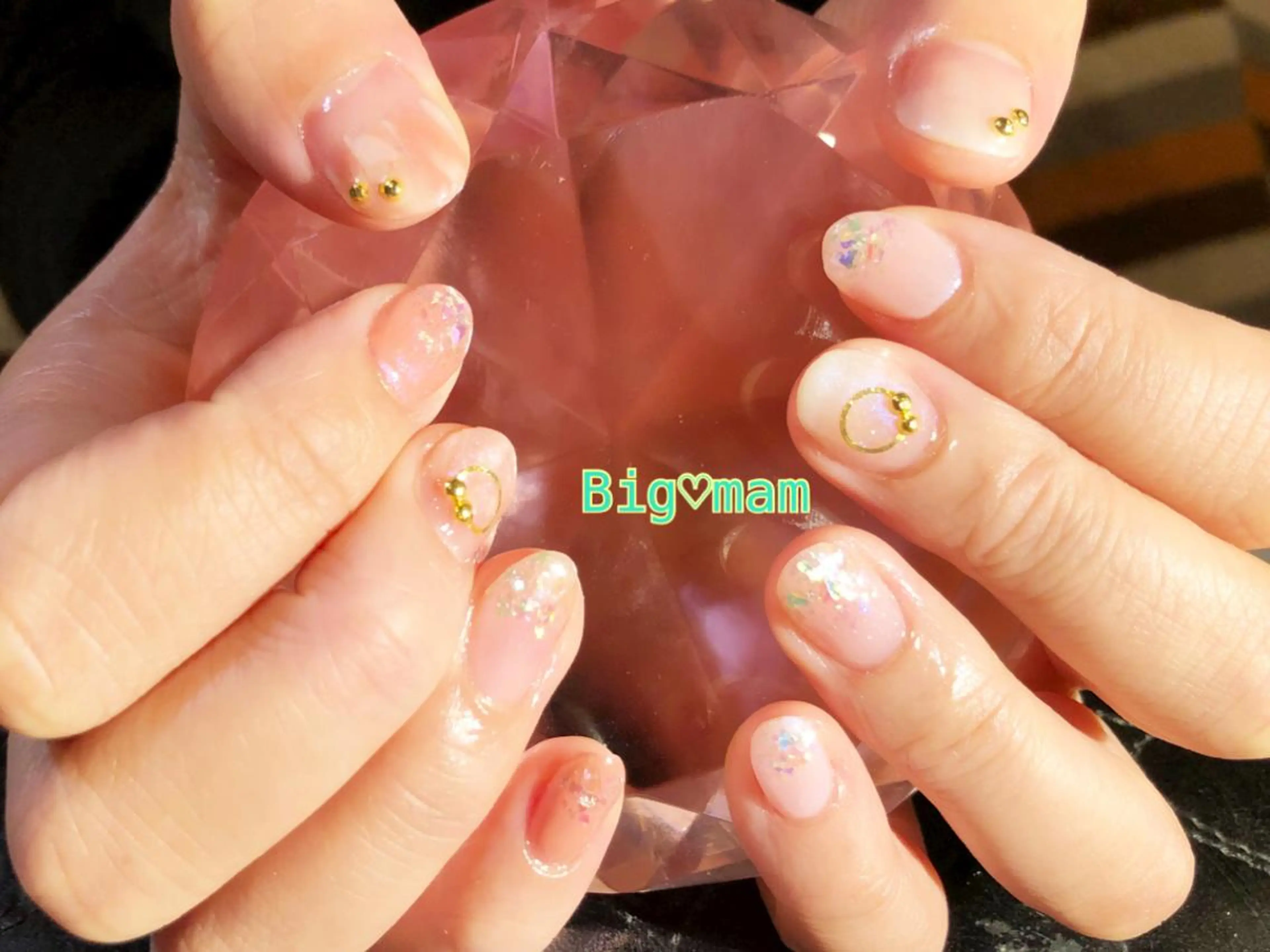 ネイル 持ち込み ハンドネイル Big♡mam所属・Big♡mam （MAMI）のネイルデザイン