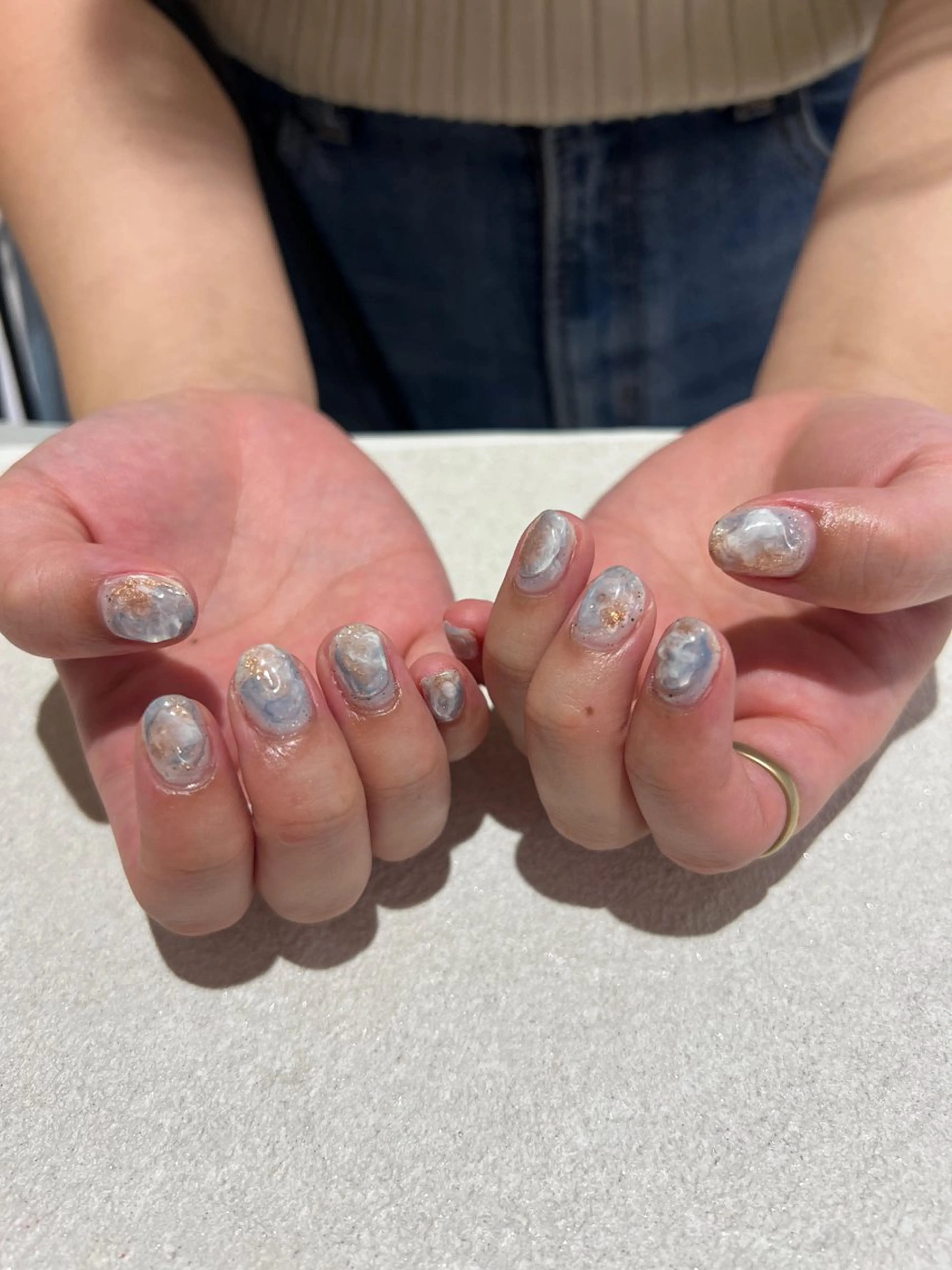 ネイル ニュアンスネイル ハンドネイル 個性派ニュアンス nuts nail所属・【池袋】nuts nail　なつみのネイルデザイン