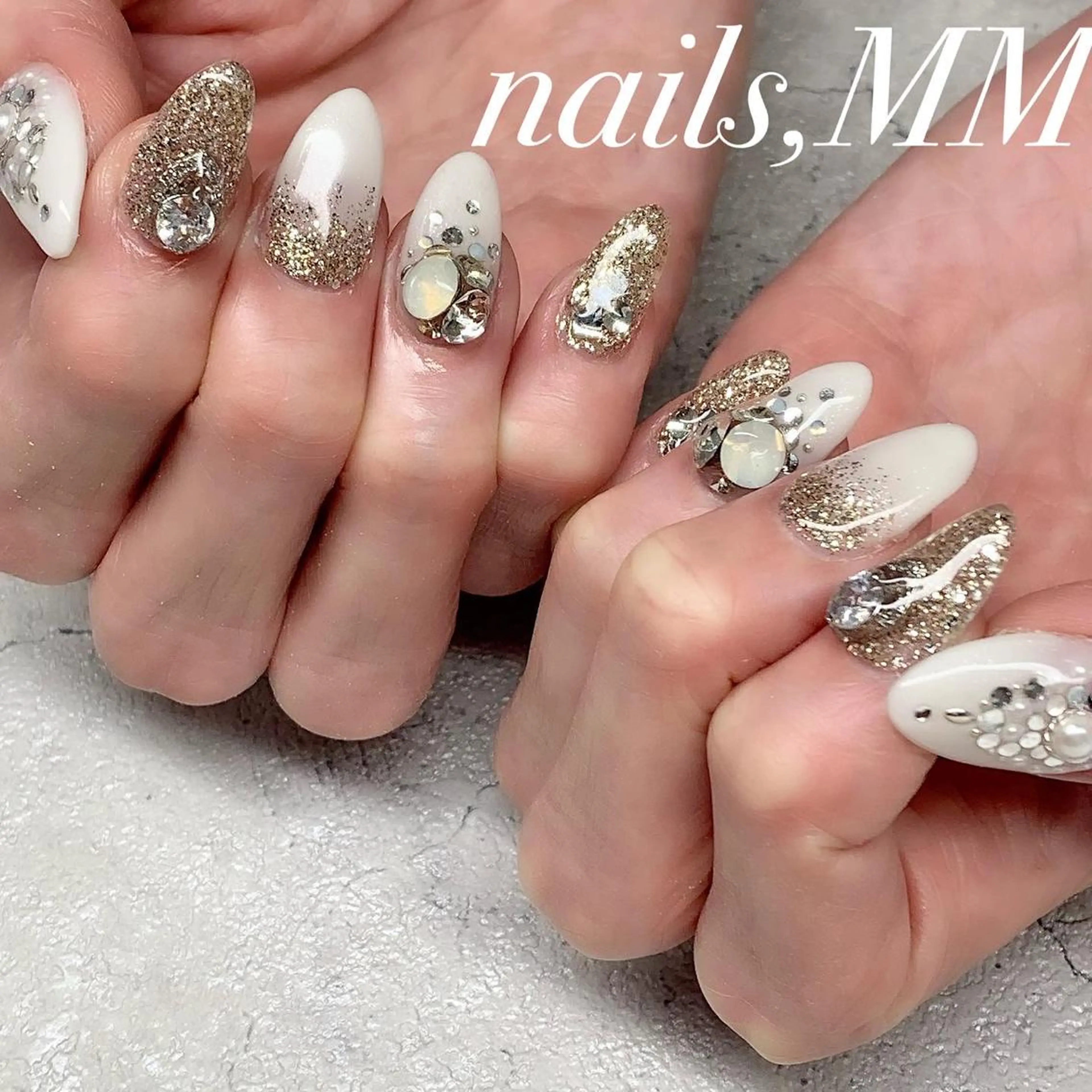 ネイル キラキラネイル ハンドネイル nailsalon MMのネイルデザイン