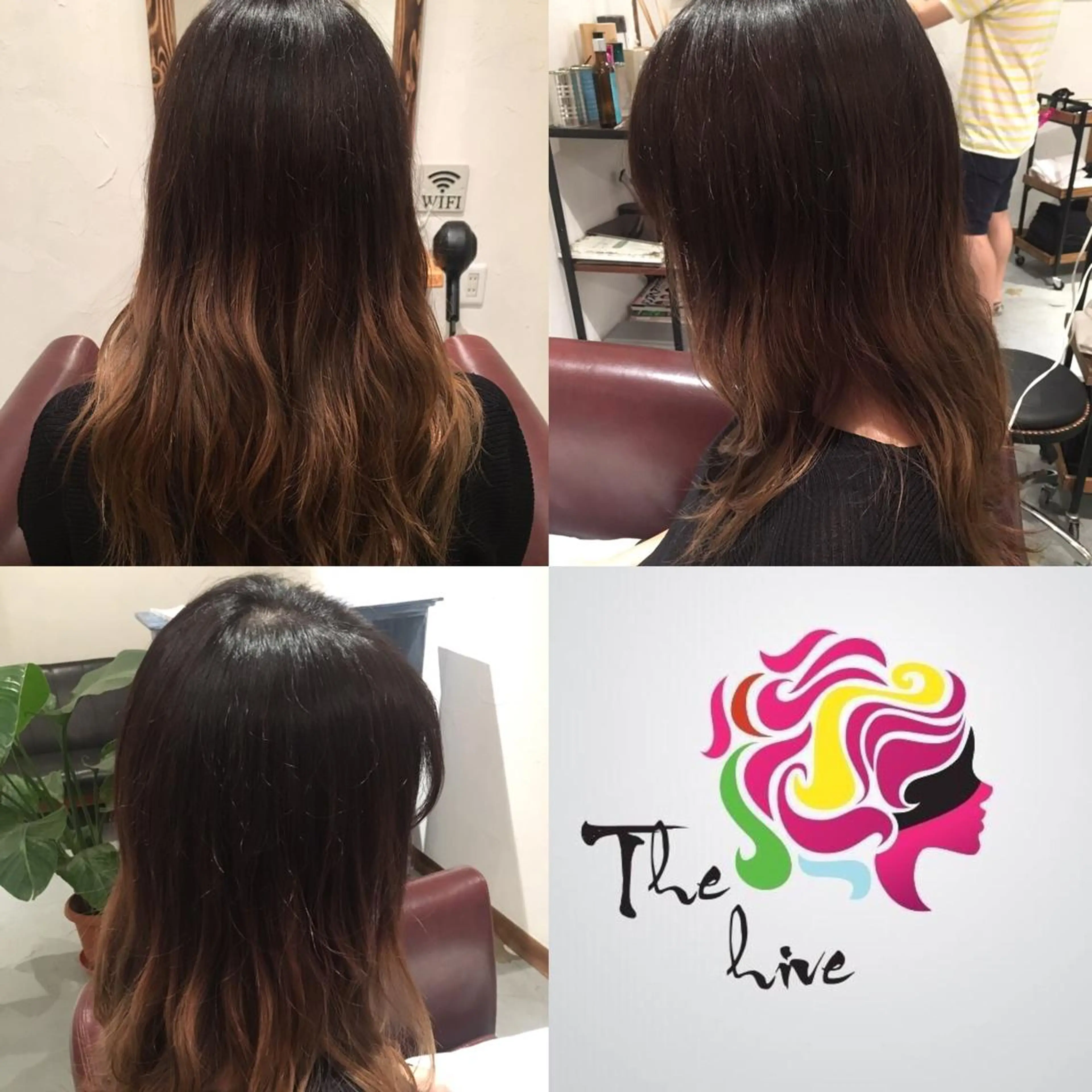 ロング カラー カット ヘアカラー Hair salon The  hiveのヘアスタイル