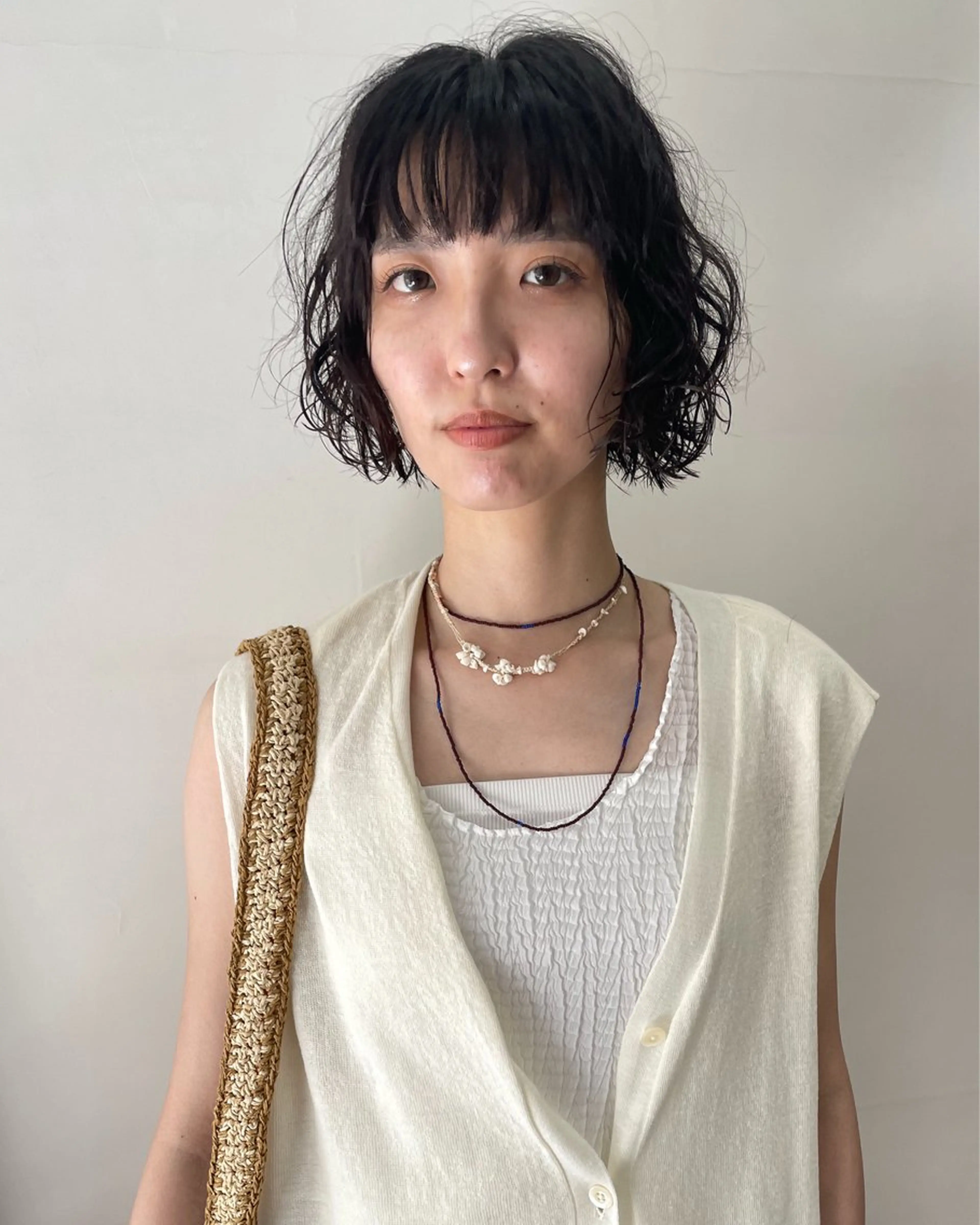 ミディアム カラー パーマ ヘアアレンジ メンズ ミディアムパーマ メンズパーマ 似合わせカット カット パーマ トリートメント tatsumi/ボブ ウルフ/レイヤーのヘアスタイル