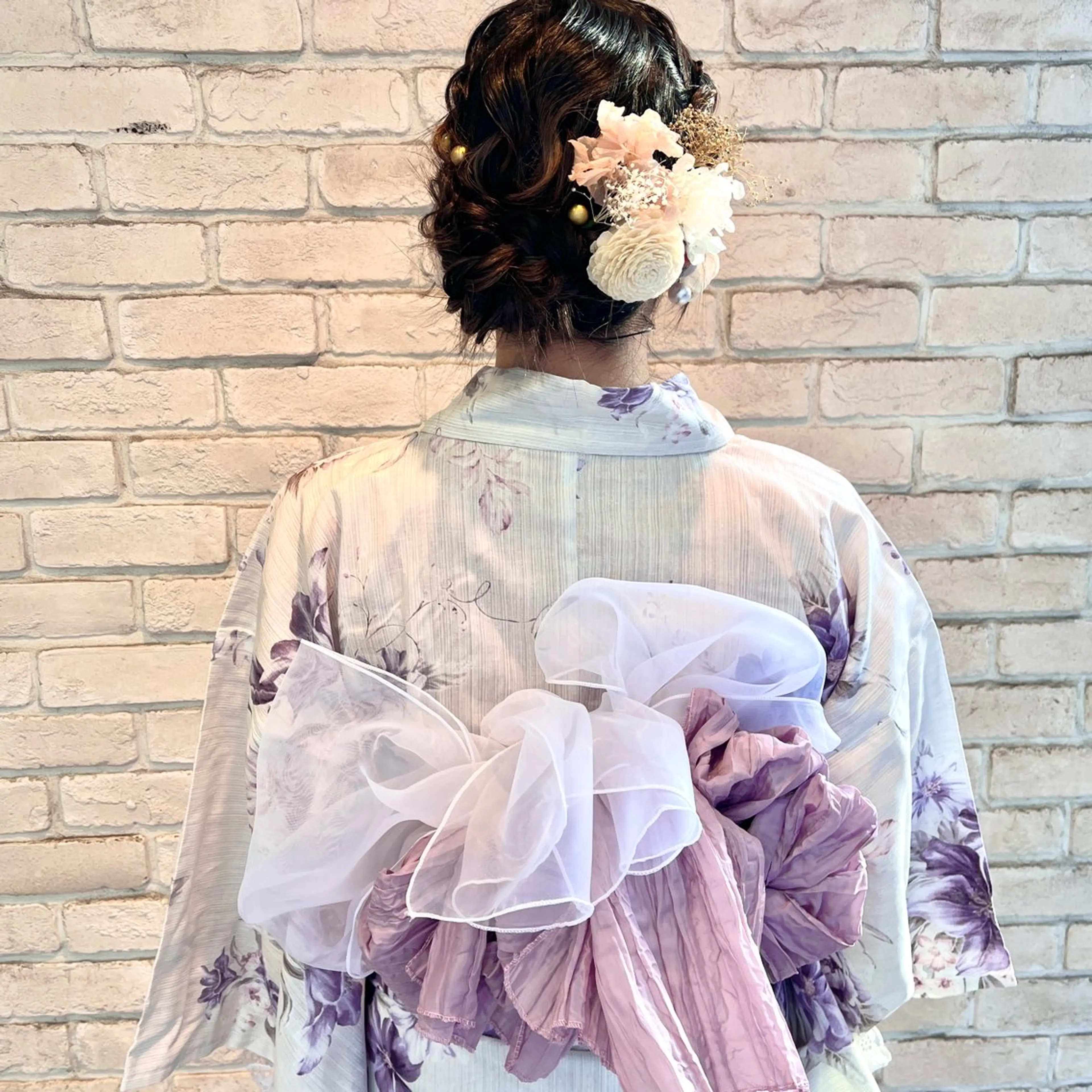 着付け ガーリー/暖色カラー /横浜/さくらのヘアスタイル