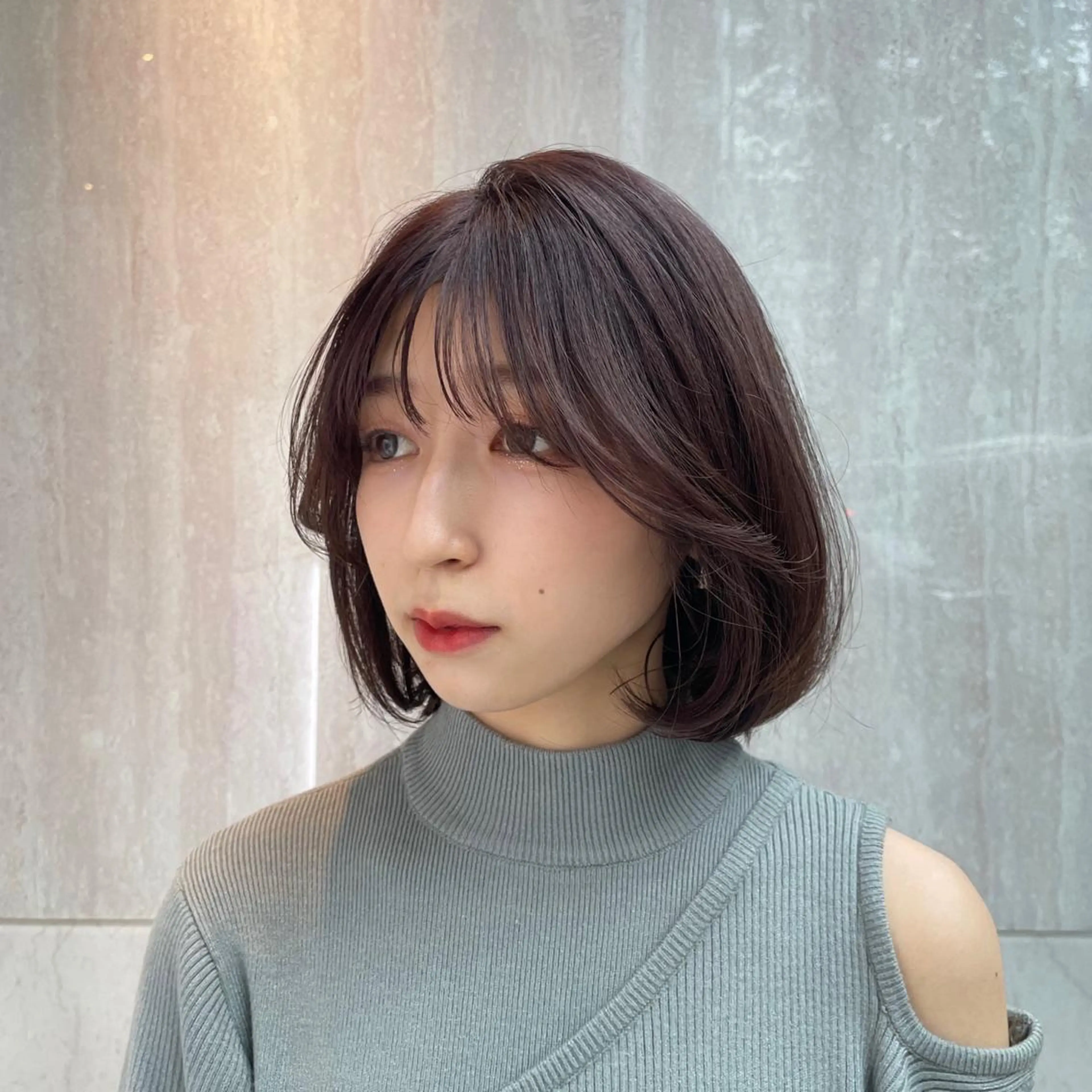 ミディアム カラー ボブ タンバルモリ カット ヘアカラー ヘッドスパ BiBi    武田 あやのヘアスタイル