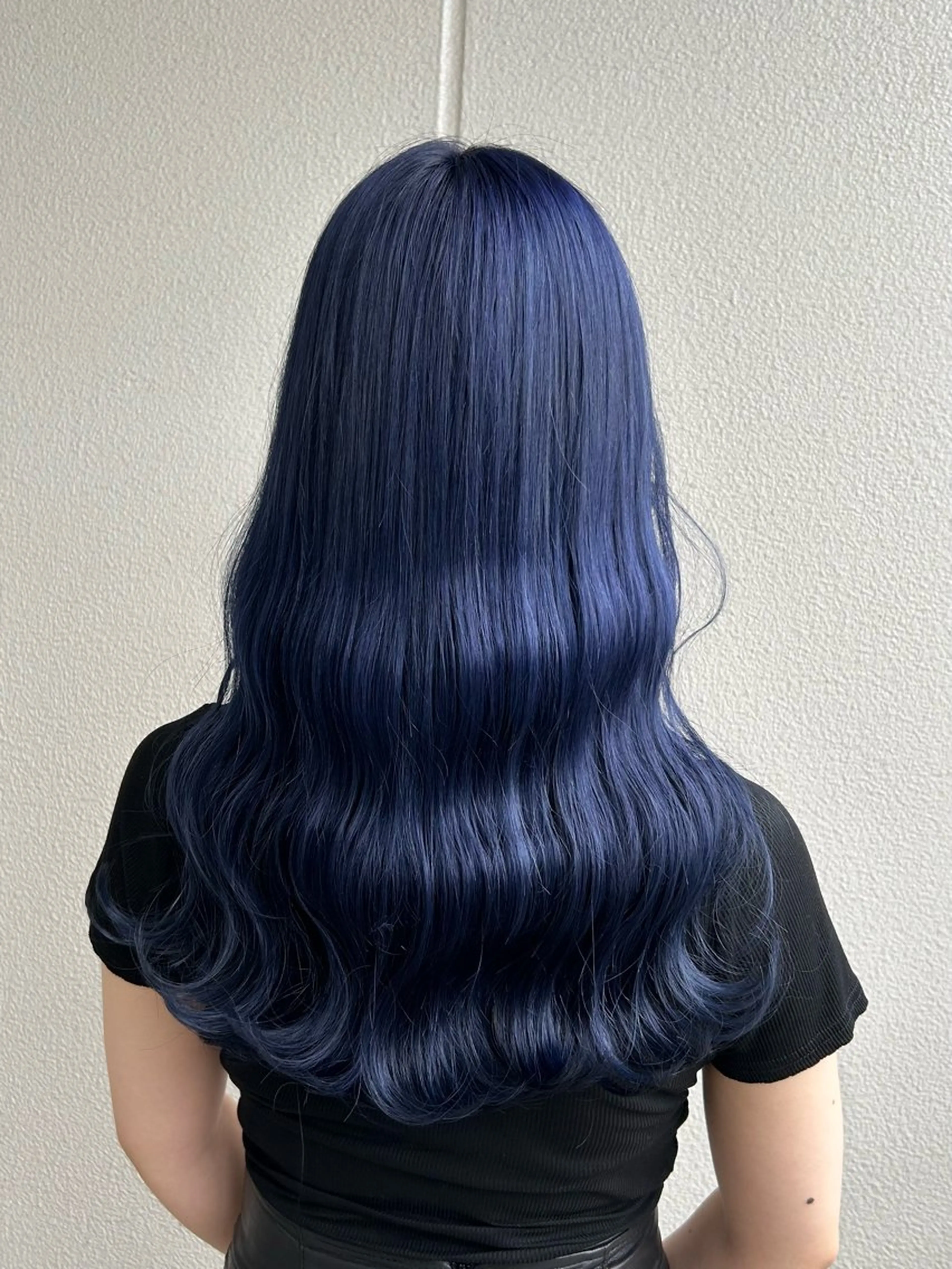 ロング カラー ヘアアレンジ ブルーカラー ネイビーカラー 🍑韓国艶髪🇰🇷 店長【桑原ユキネ】のヘアスタイル