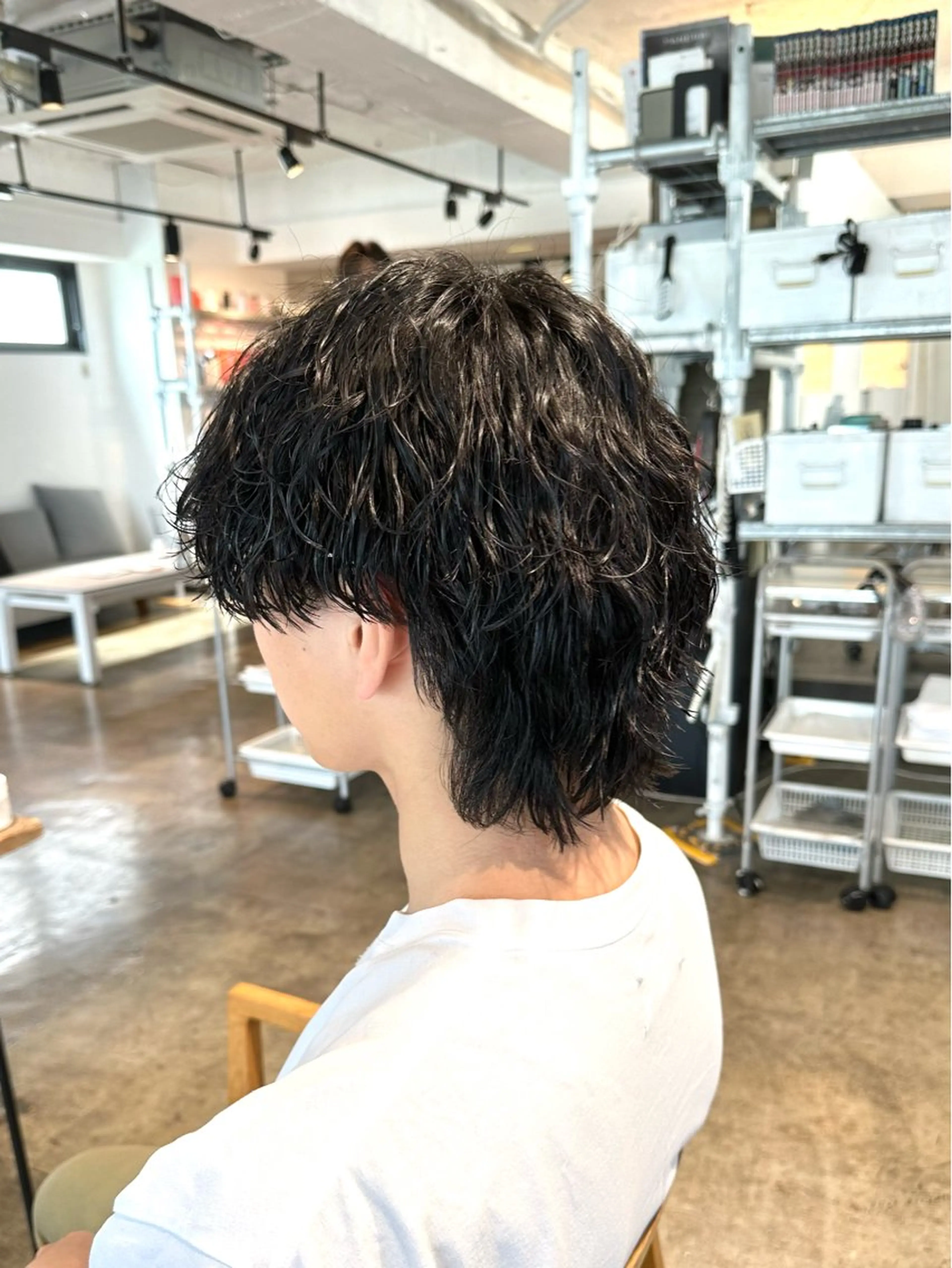 メンズ メンズパーマ 波巻きパーマ メンズウルフカット ウルフカット カット パーマ トリートメント 骨格補正施術/メンズ 専門美容師/YUYAのヘアスタイル