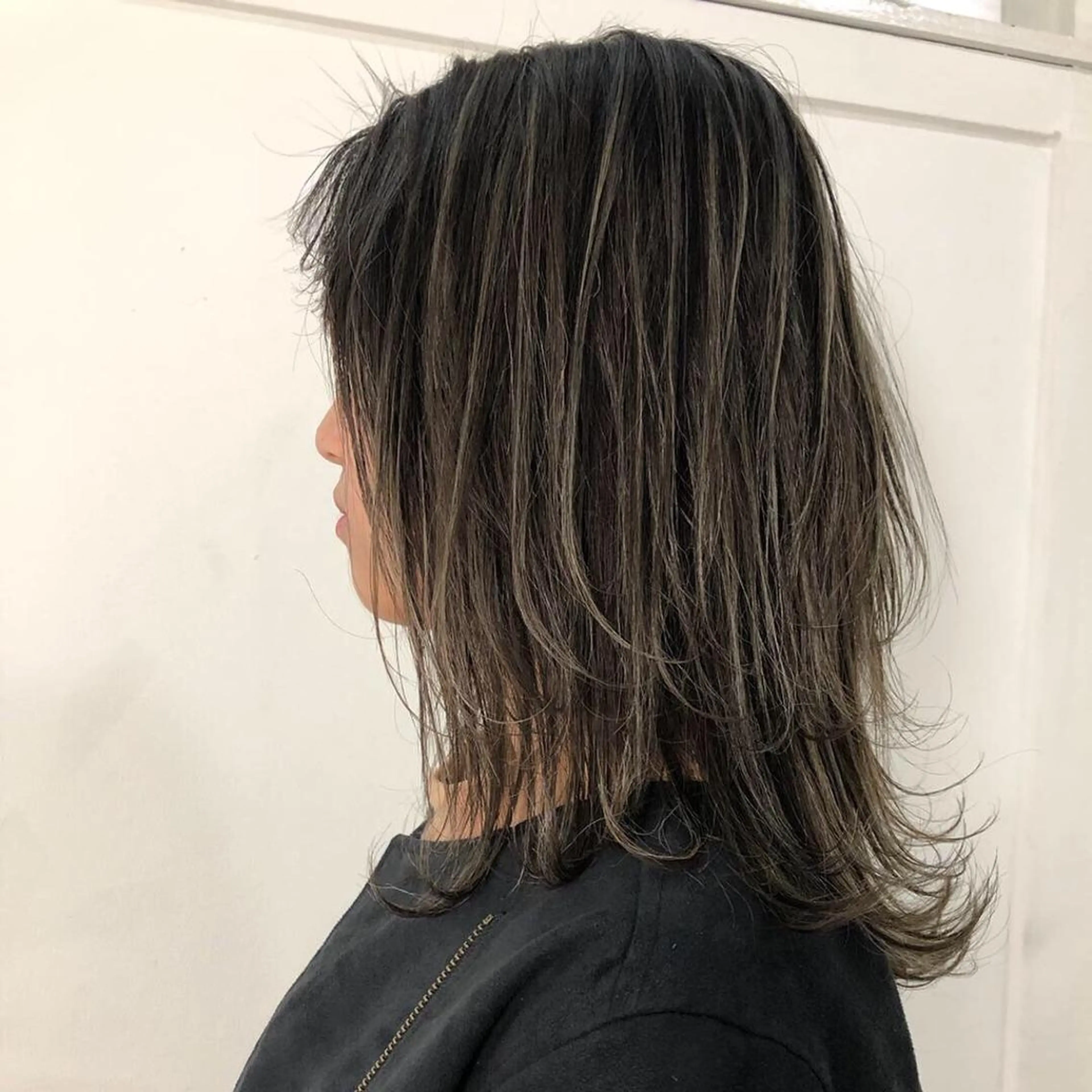 ミディアム カラー 透明感カラー ハイライトカラー ハイライト Tao所属・藤川 大智のヘアスタイル