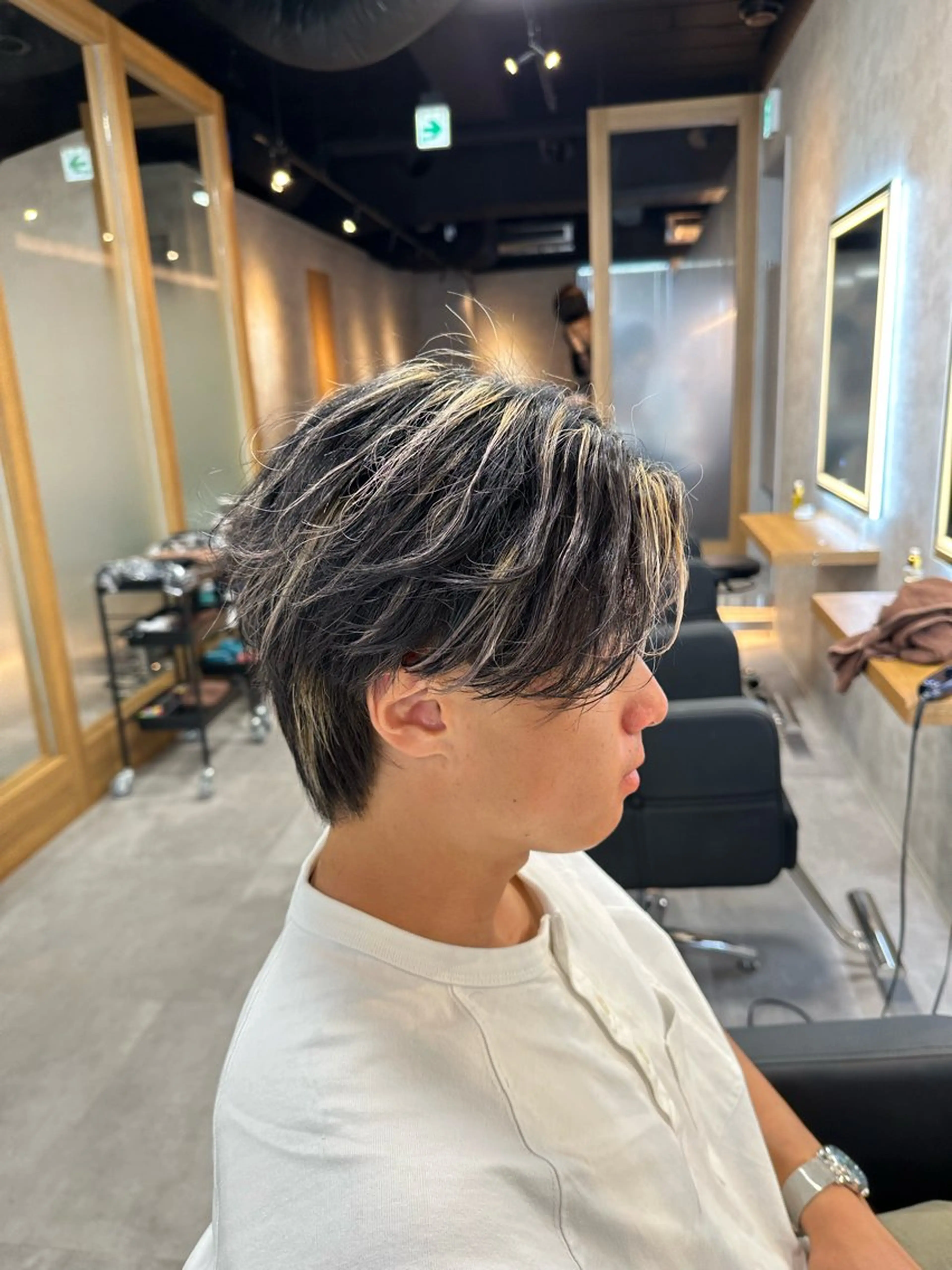 ショート カラー メンズ センターパート 札幌メンズヘア指名 No.1光👑👑のヘアスタイル
