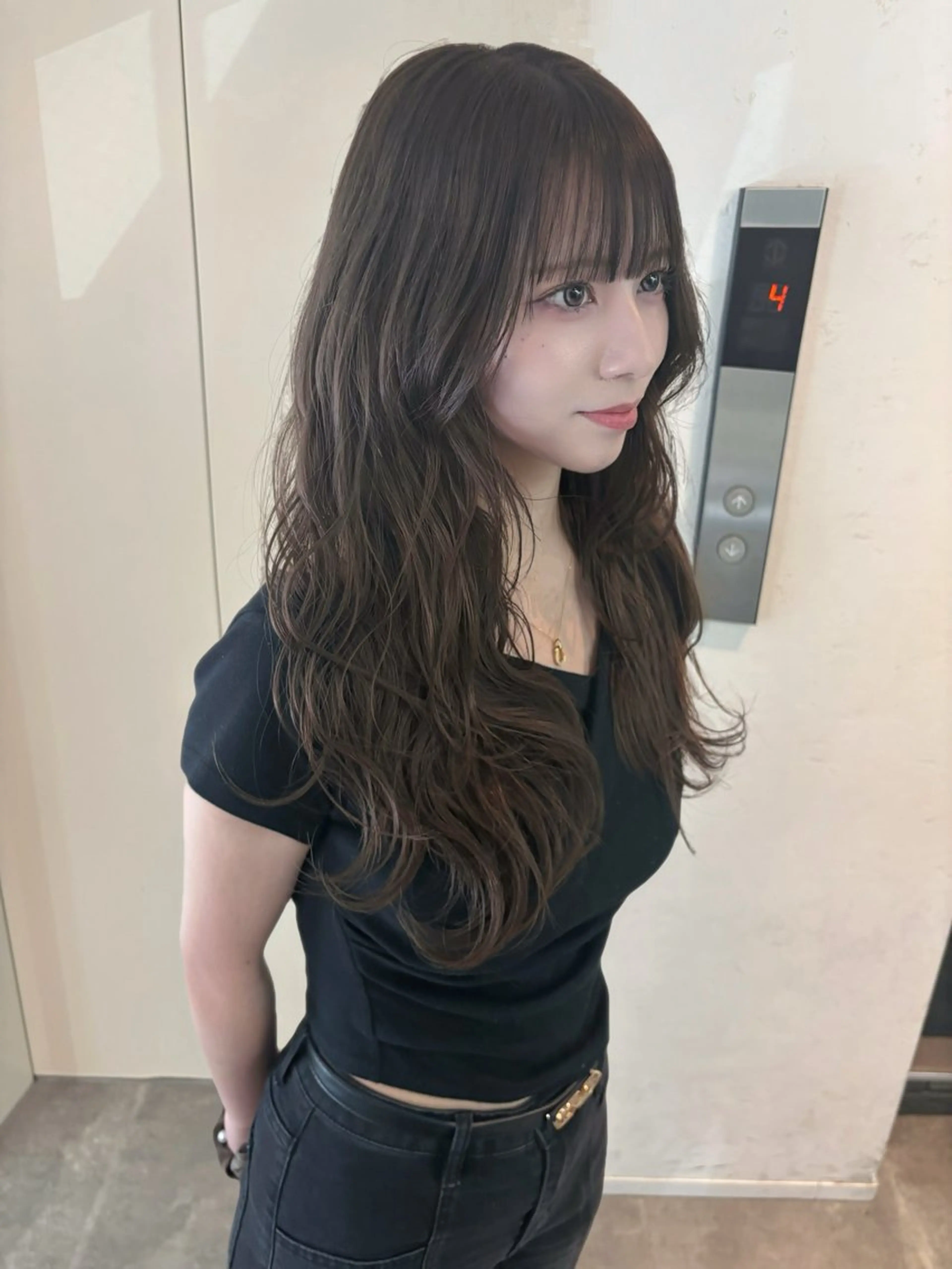 セミロング レイヤーカット カット ヘアカラー トリートメント ｈａｉｒ ｓｔｕｄｉｏ Ｚｅｎ　～ａｄｖａｎｃｅ～所属・レイヤー/京都駅前 /透明感カラー/平岡のヘアスタイル