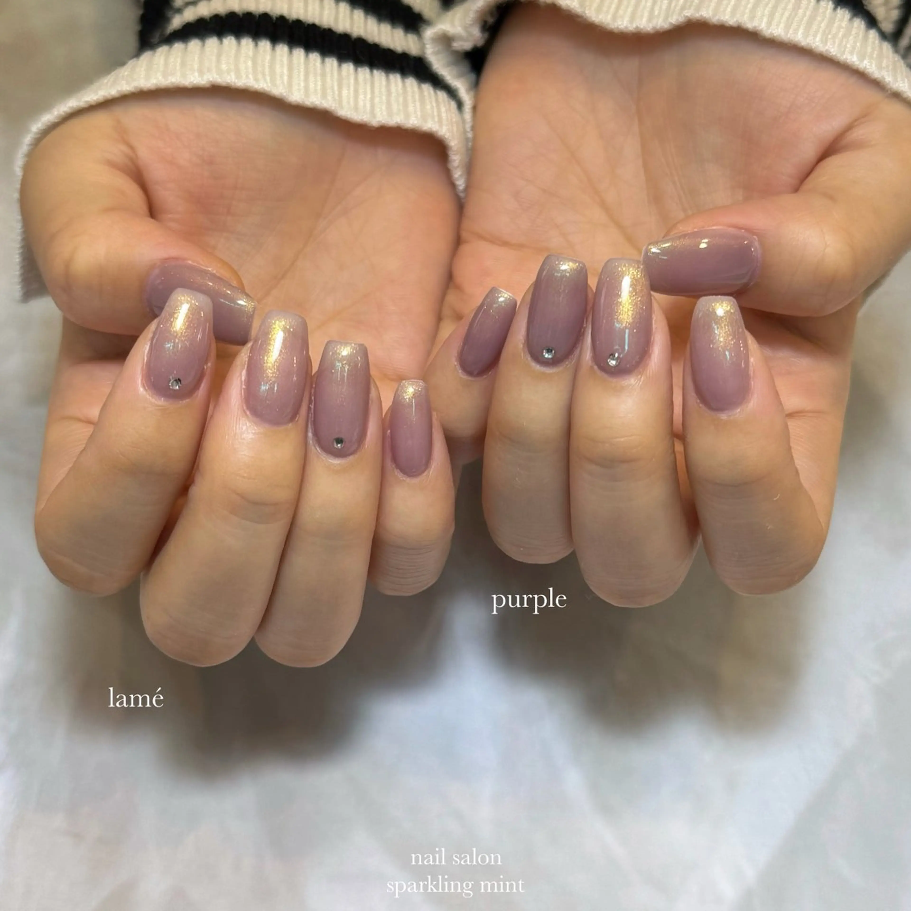 ネイル ゴールド ラメ(グリッター) sparkling mint【スパークリングミント】所属・natsuki 🎀💎モデル様募集のネイルデザイン