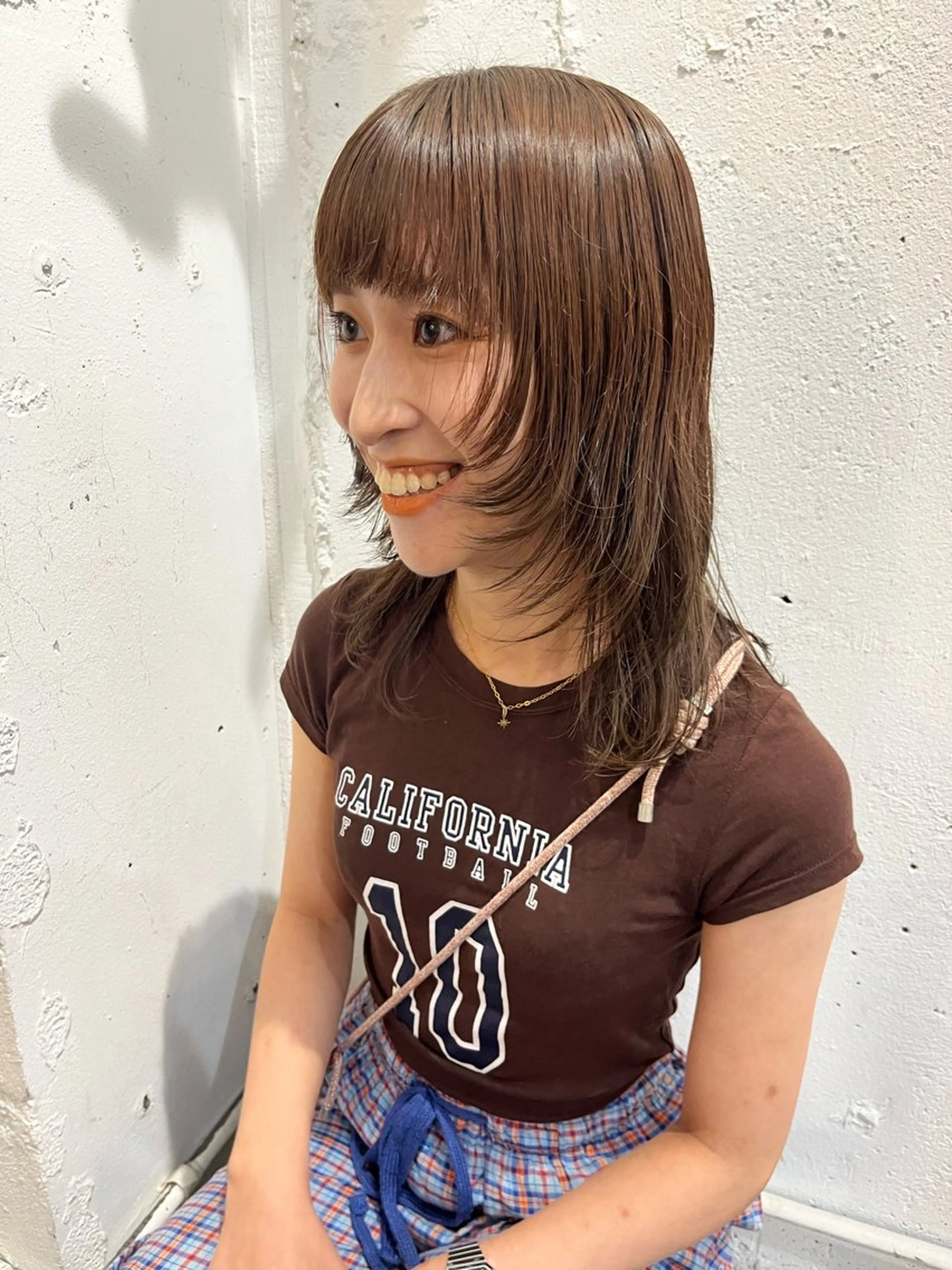 セミロング カラー パーマ ヘアアレンジ メンズ キッズ ✴︎UNU ✴︎モエカのヘアスタイル