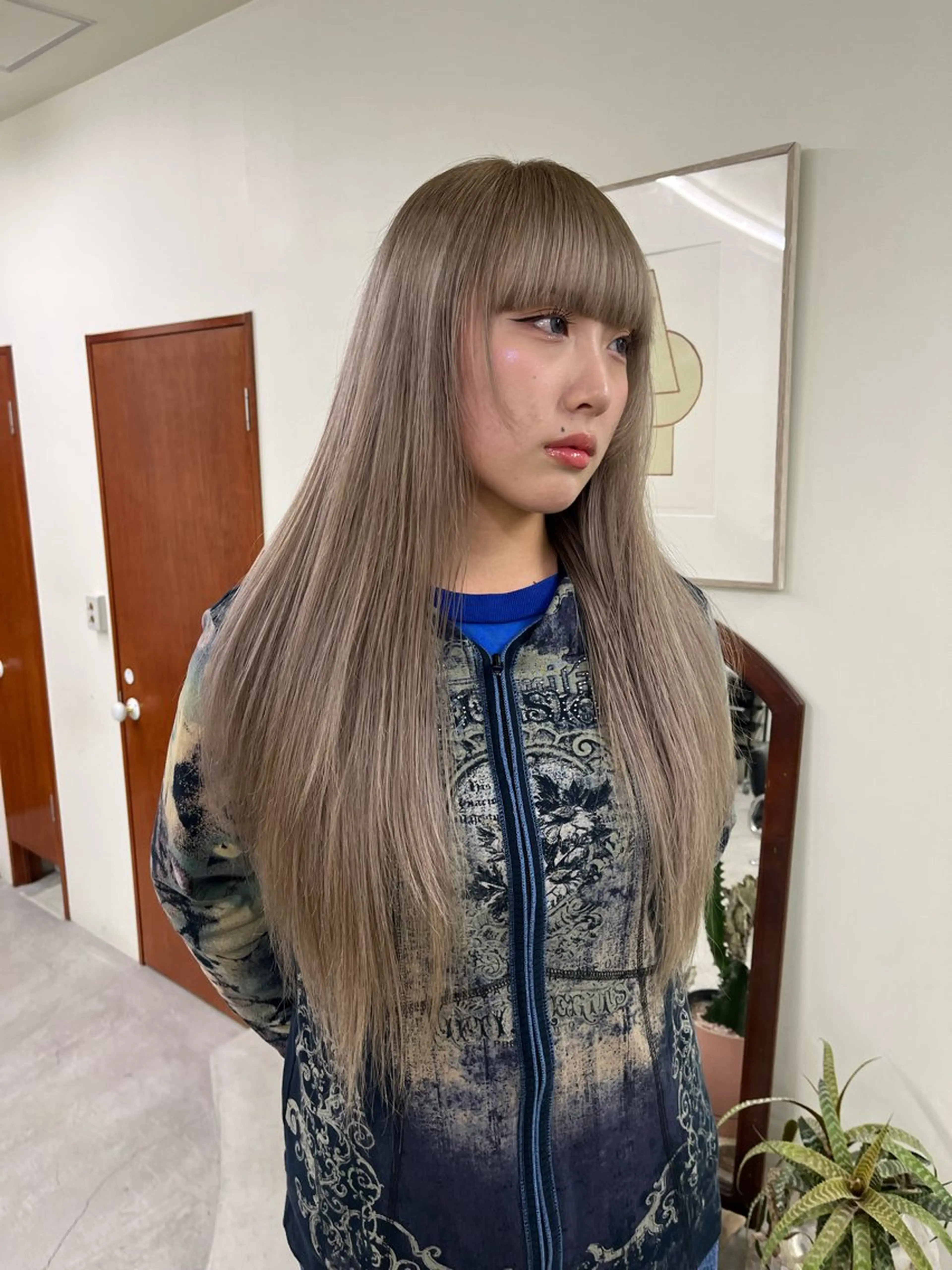 ブリーチカラー、ブリーチなしダブルカラーの写真