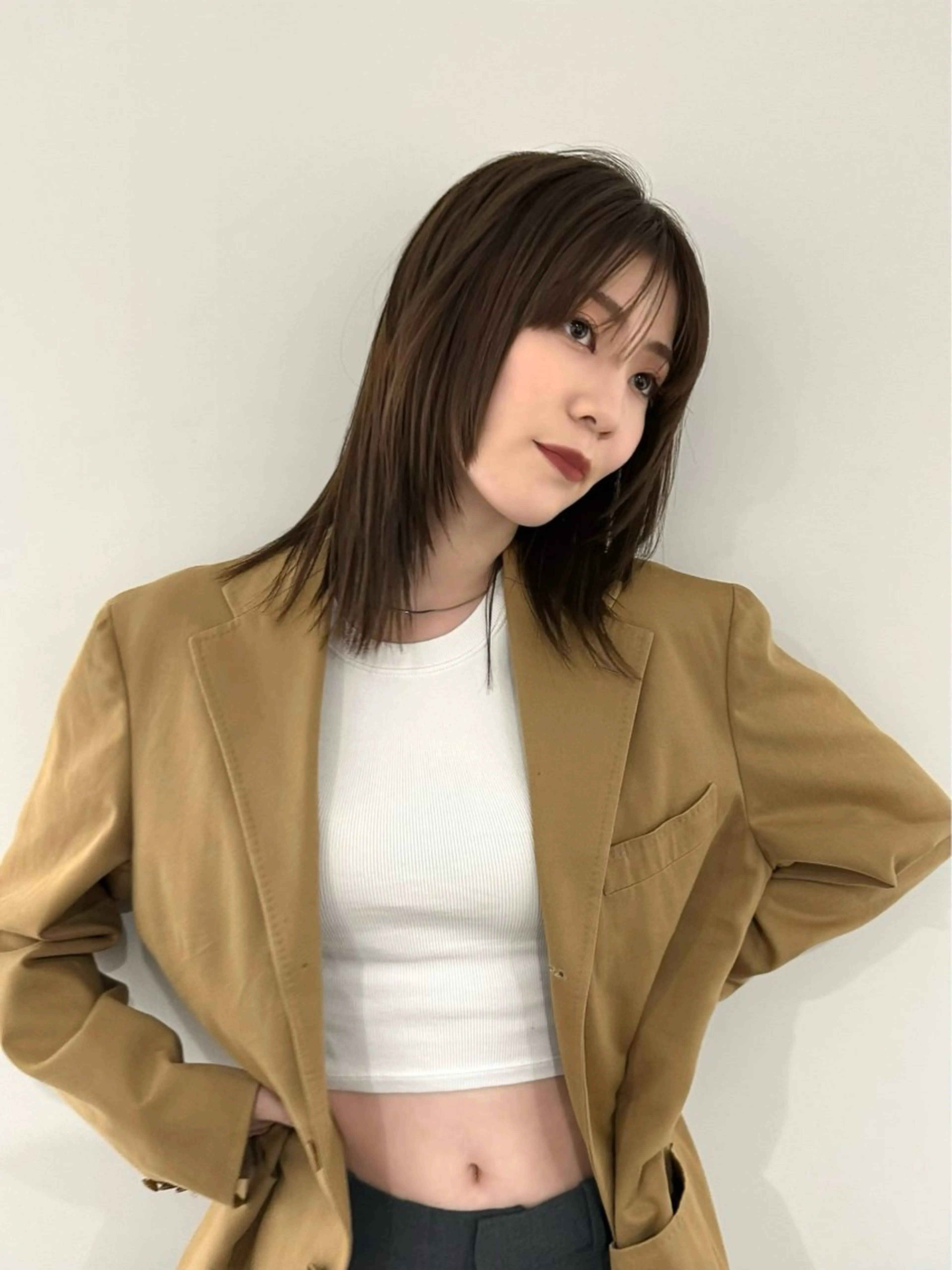 ミディアム ミディアムレイヤー レイヤーカット LEANE THE TOKYO所属・レイヤーカット無料/ 青山/荒谷進介のヘアスタイル
