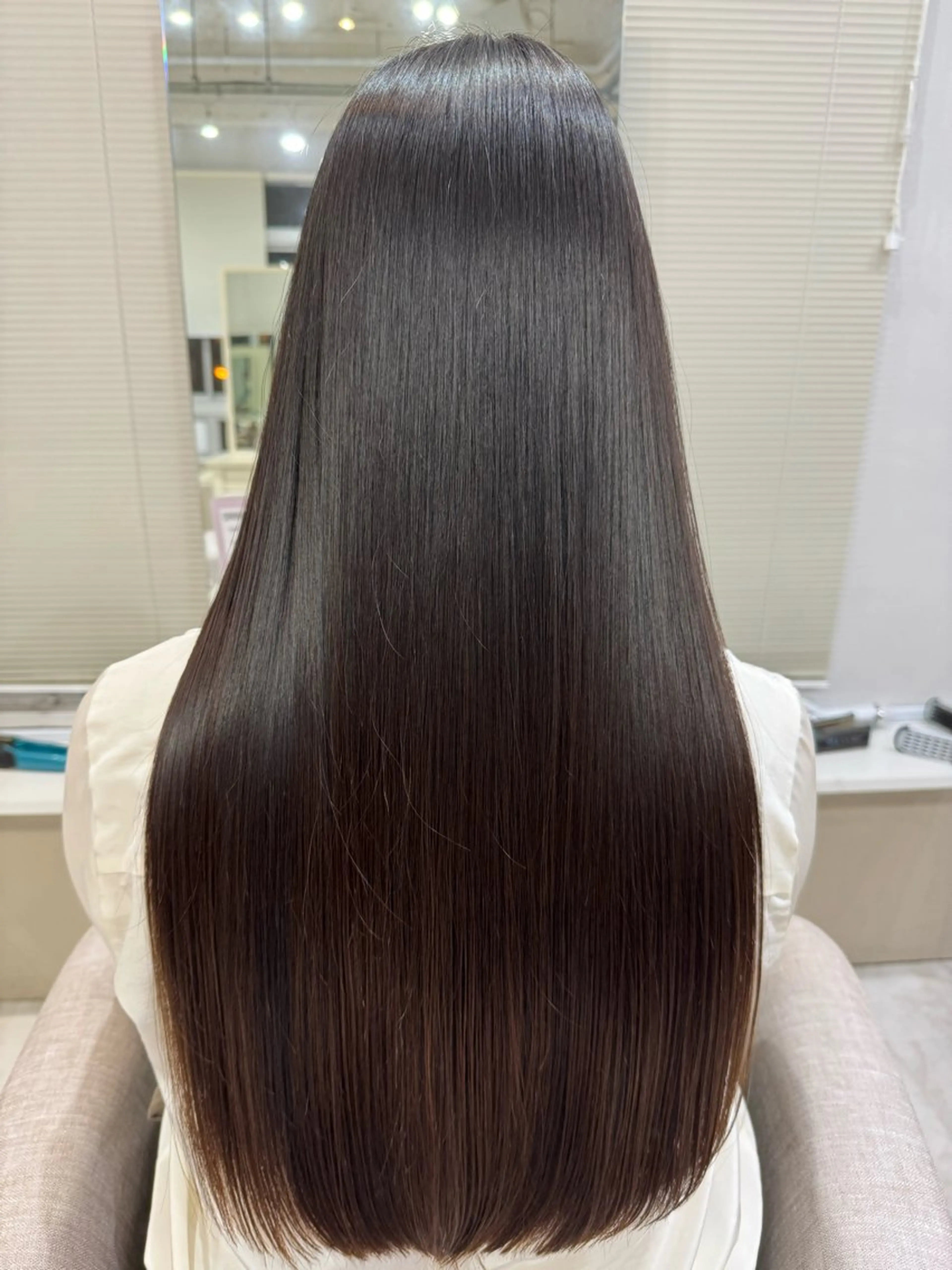 ロング 髪質改善 縮毛矯正 トリートメント 酸性ストレート カット ヘアカラー 縮毛矯正 トリートメント 髪質改善×縮毛矯正 Core梅田　片山のヘアスタイル