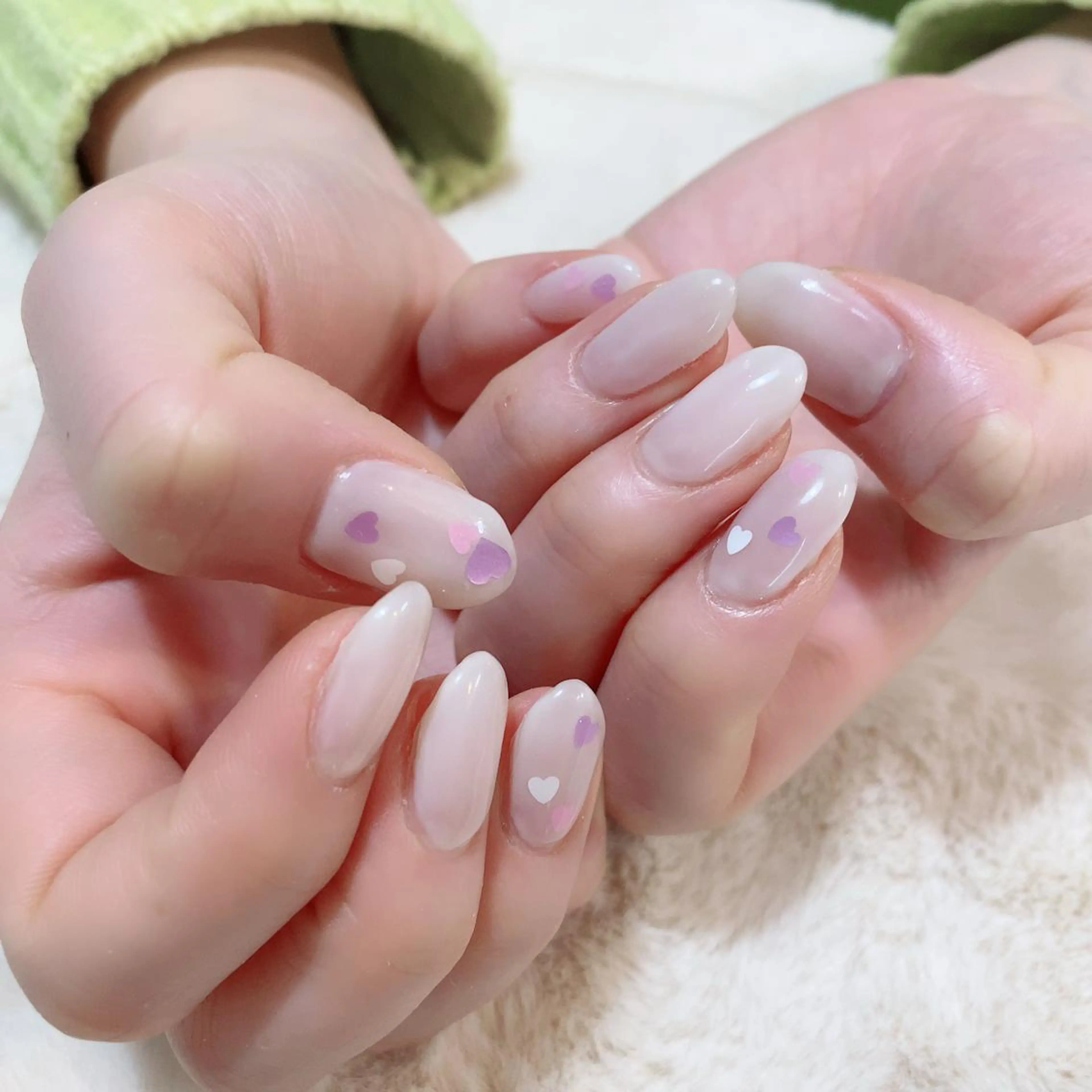 ネイル ハート ホログラムネイル YAS 青柳 安代のネイルデザイン