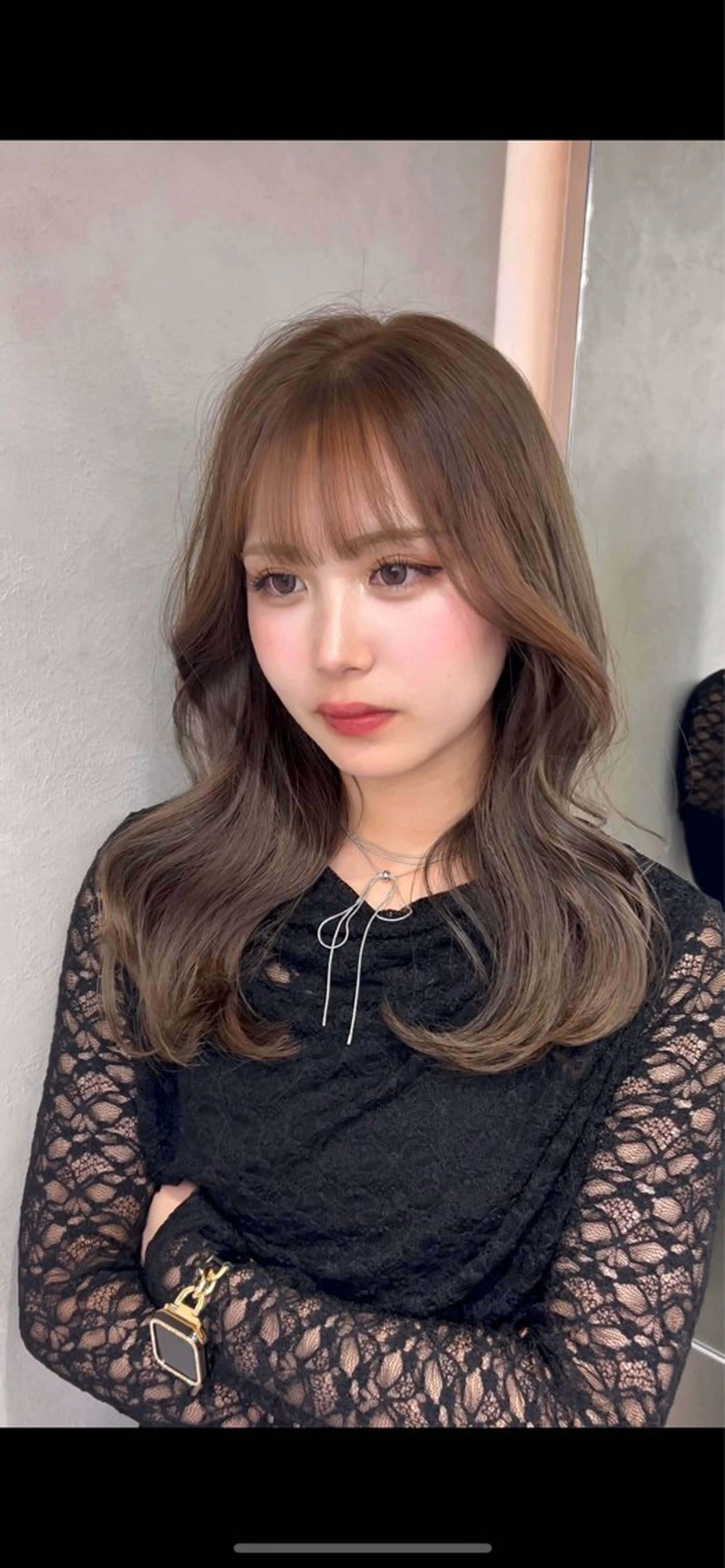 セミロング カット ヘアカラー あ い か 🎀 天神美容師のヘアスタイル