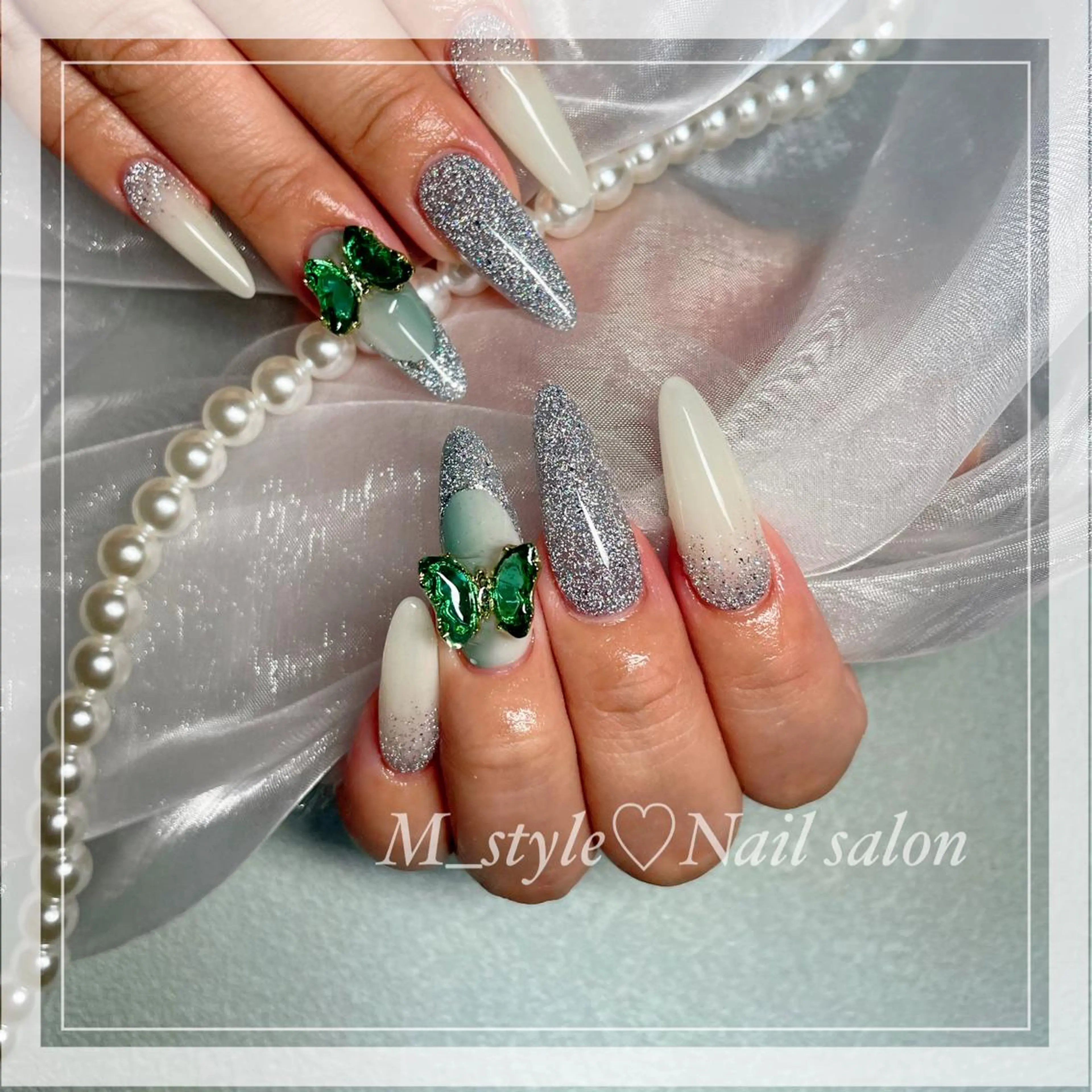 ロング ネイル 下妻市ﾈｲﾙｻﾛﾝ M_styleのネイルデザイン