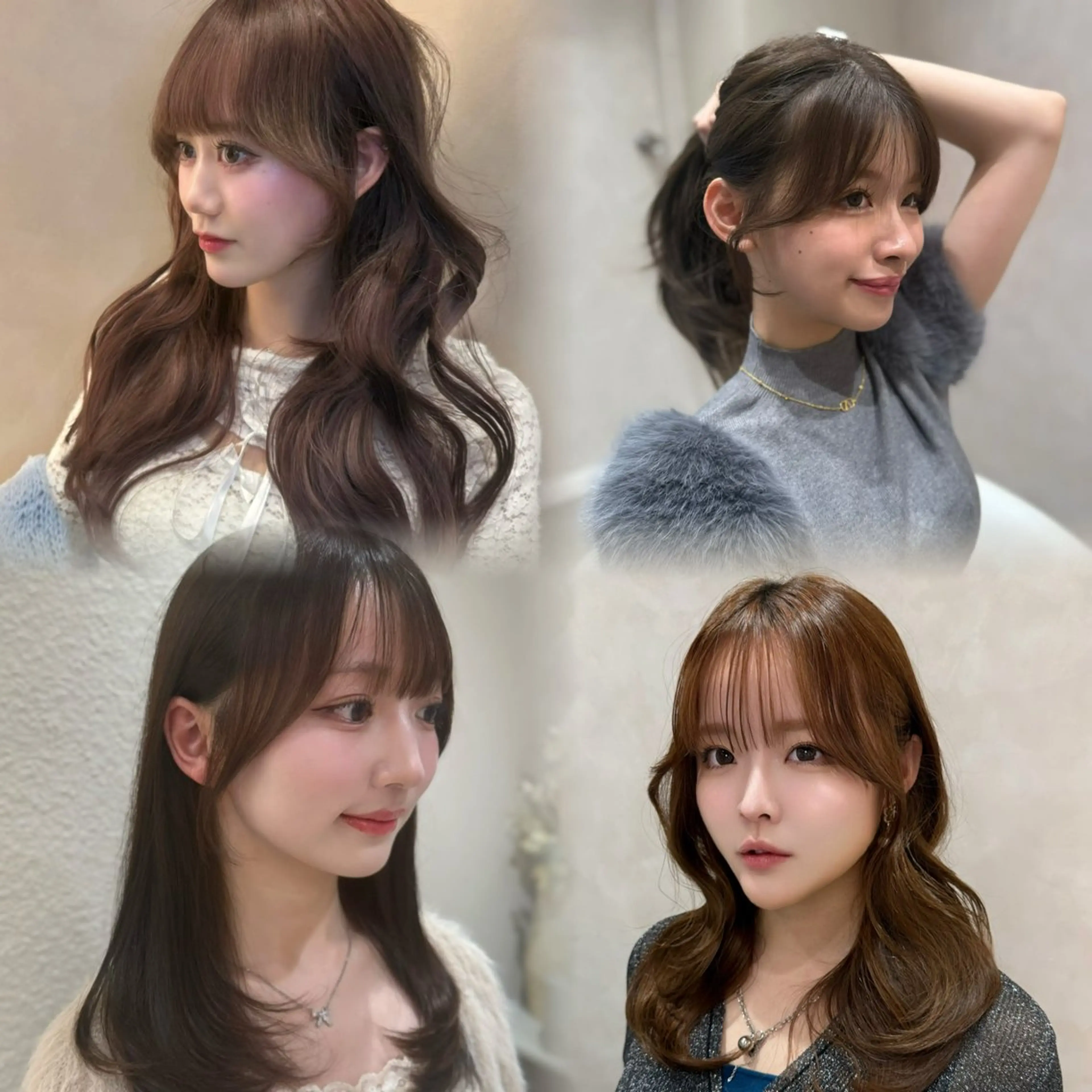 ロング くびれヘア 顔周りカット 韓国風ヘア レイヤーカット サイドバング カット ヘアカラー 韓国ヘア/レイヤー/ 前髪/髪質改善/石川のヘアスタイル