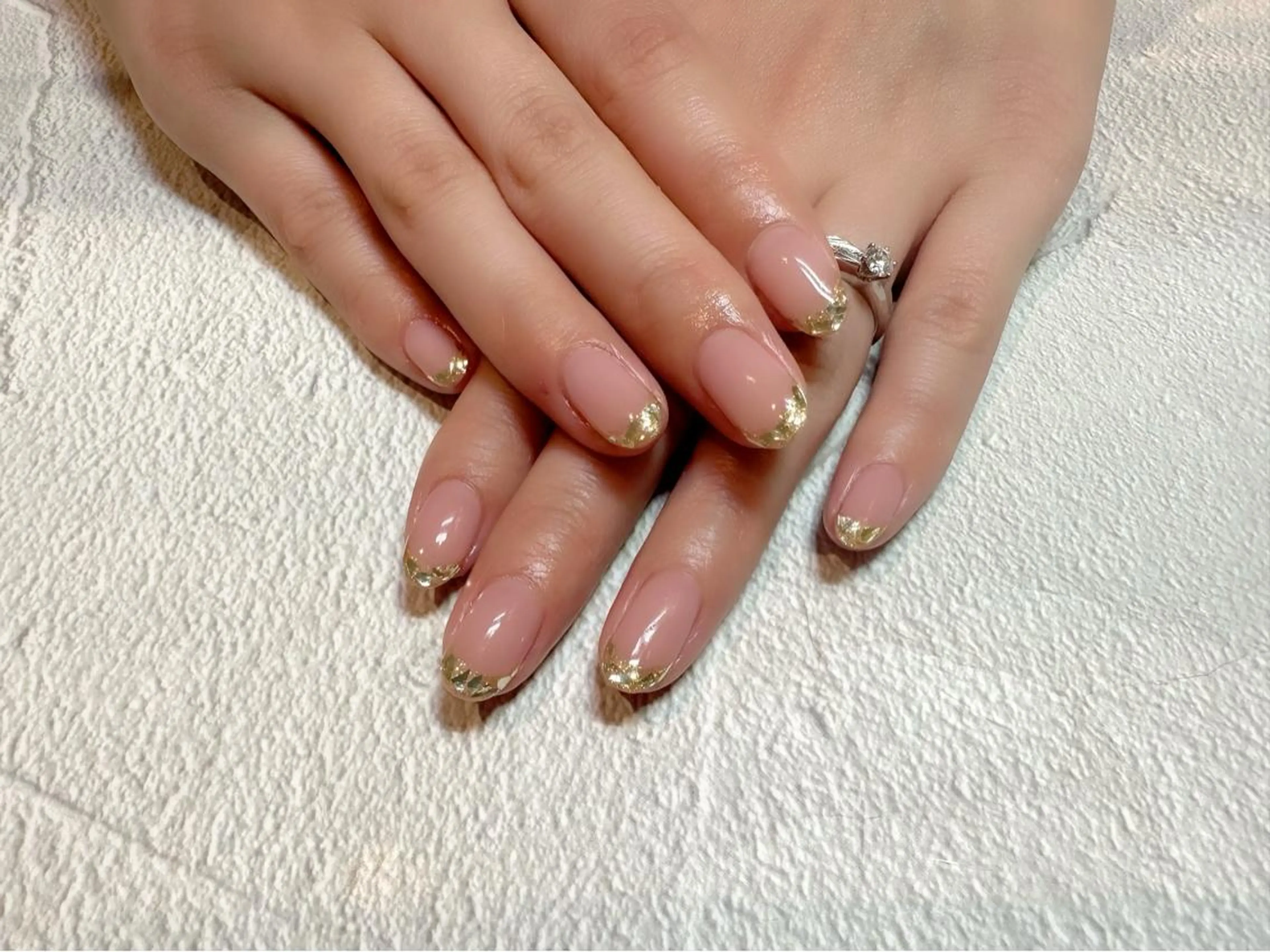 ネイル フレンチネイル ガラスフレンチ ハンドネイル GO TODAY SHAiRE SALON所属・✨kitamura rie✨のネイルデザイン