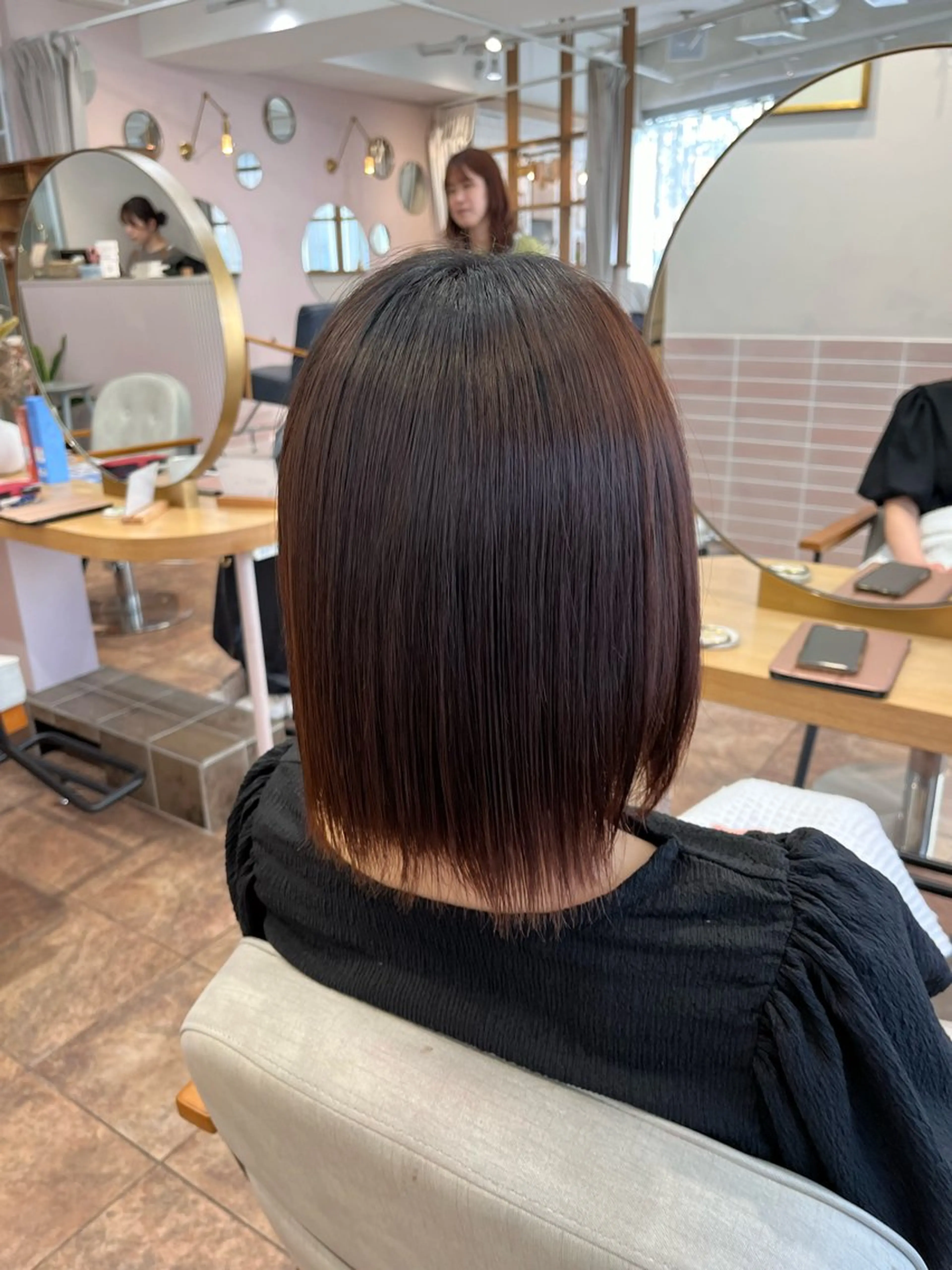 ミディアム パーマ 縮毛矯正 🎀 みさき🎀のヘアスタイル