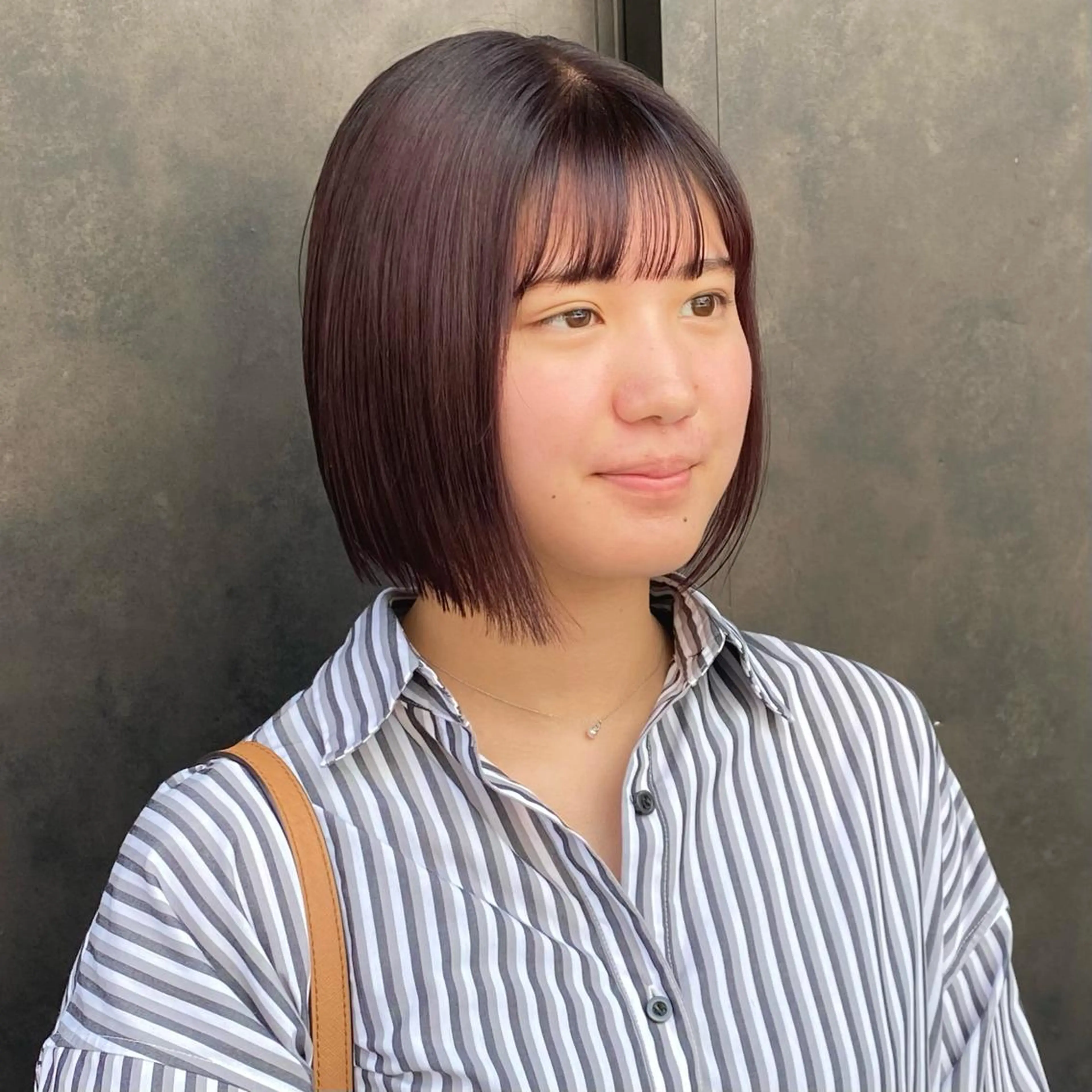 ミディアム カラー ボブ 比嘉 陽のヘアスタイル