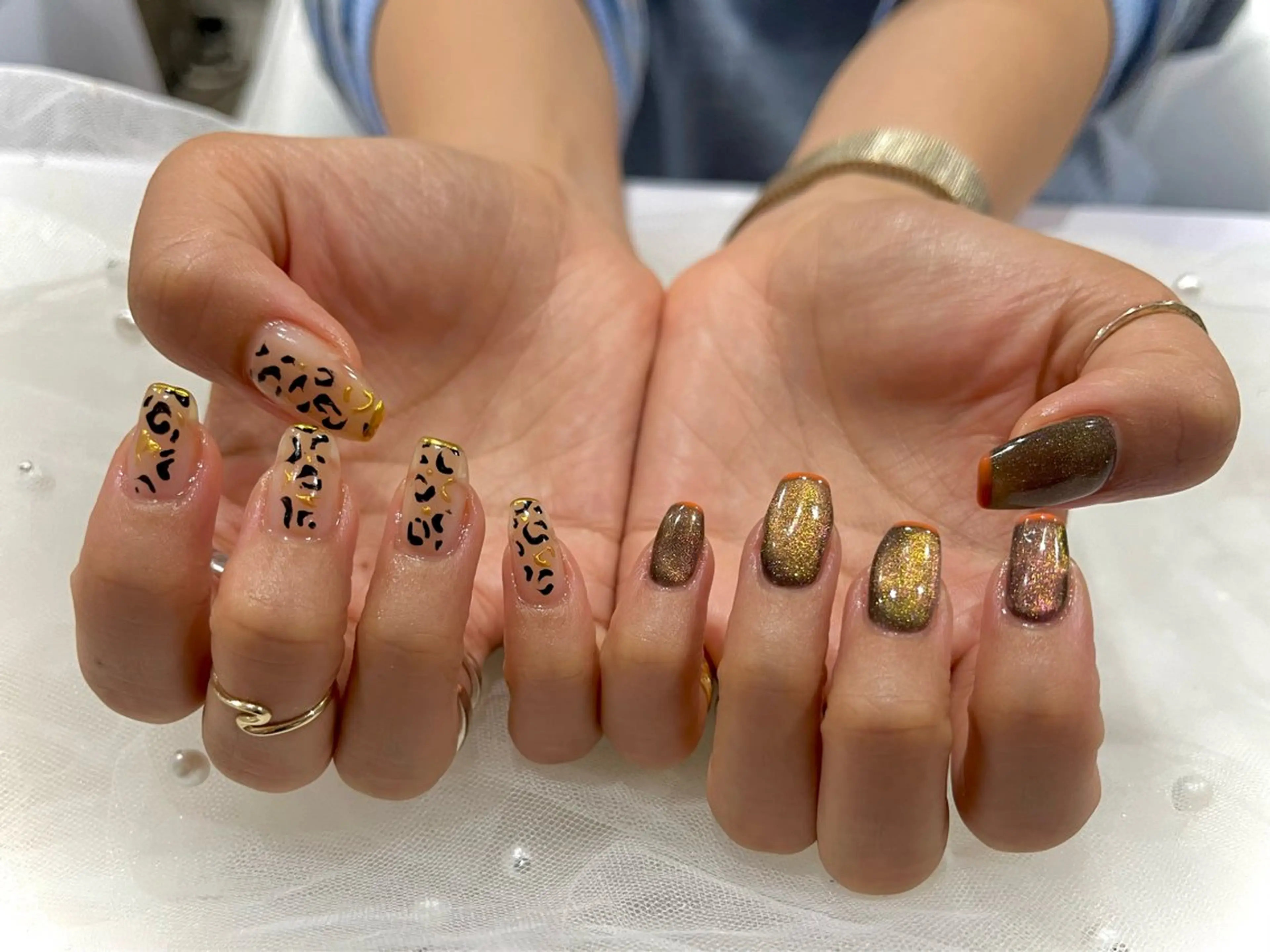 ネイル アニマル柄 マグネットネイル Nail salon Cielel⟡Ayaのネイルデザイン