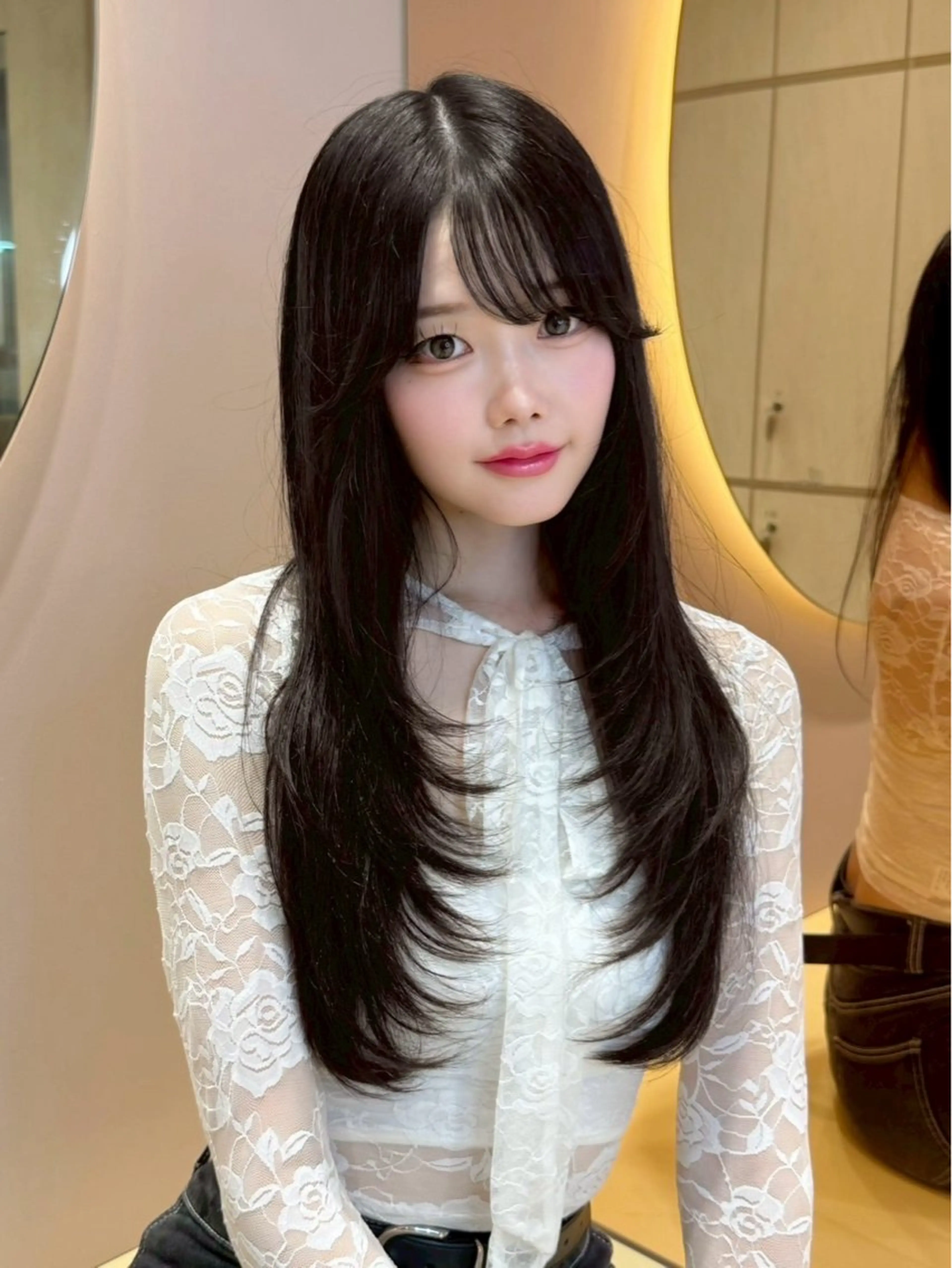 ロング カラー ヘアアレンジ レイヤーカット 縮毛矯正 カット 縮毛矯正 トリートメント ヘアセット 🇰🇷韓国ヘア 髪質改善yamatoのヘアスタイル
