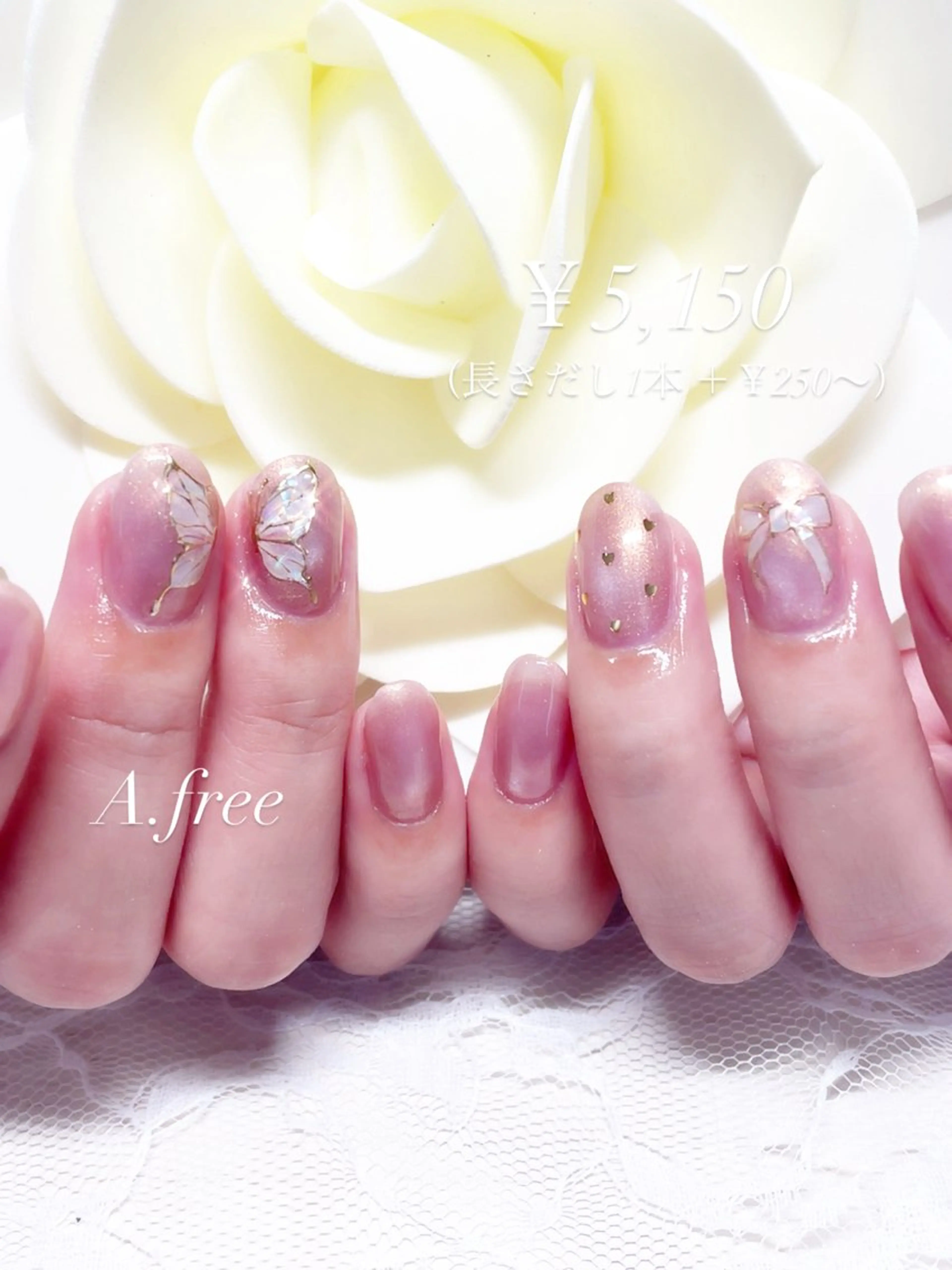 ネイル ジェルネイル ハンドネイル A.free✧*｡ アレルギー対応✧*｡のネイルデザイン