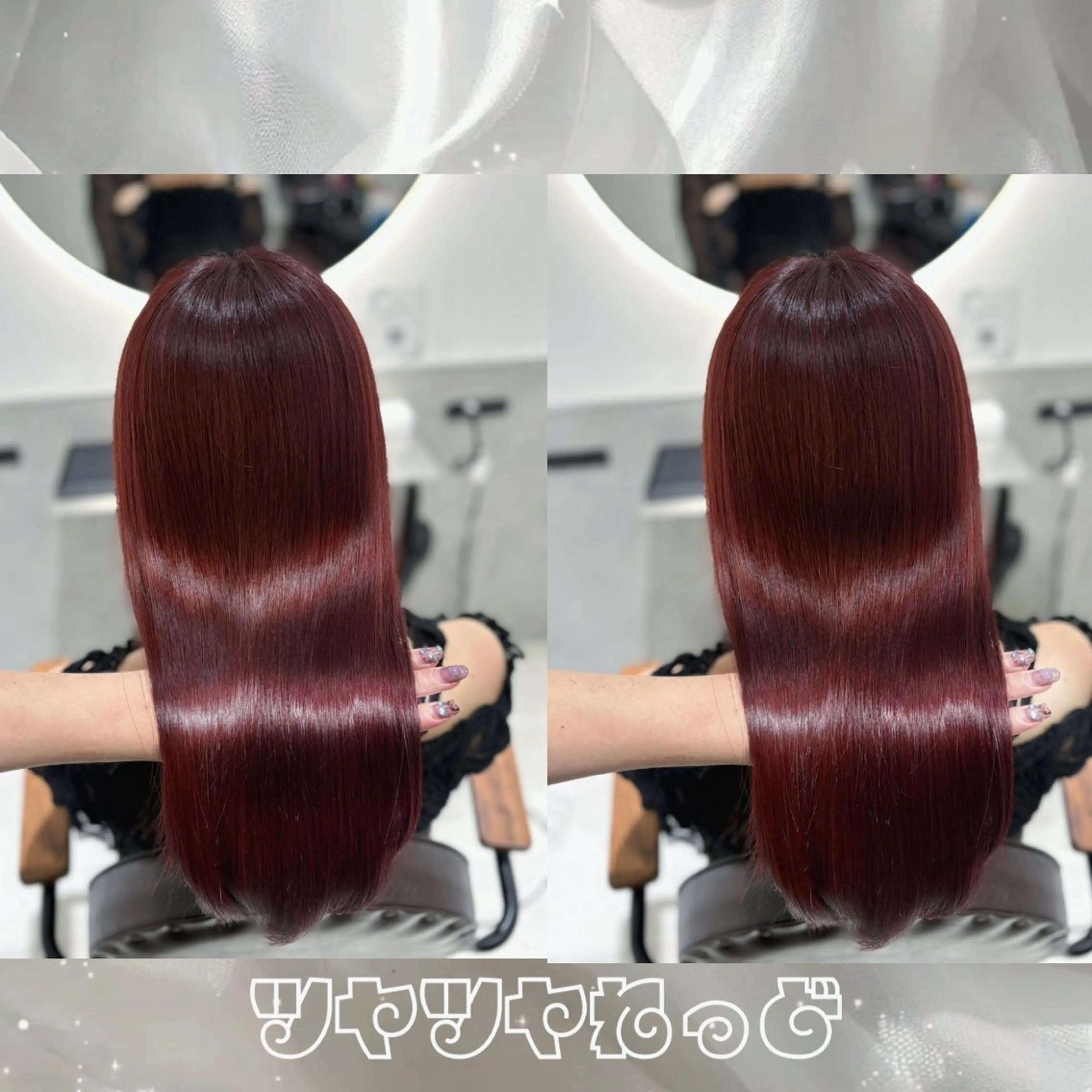 セミロング カラー ヘアアレンジ レッドカラー カット ヘアカラー トリートメント eN°byyoureshair所属・🎀若者人気No.1 湯川響🎀のヘアスタイル