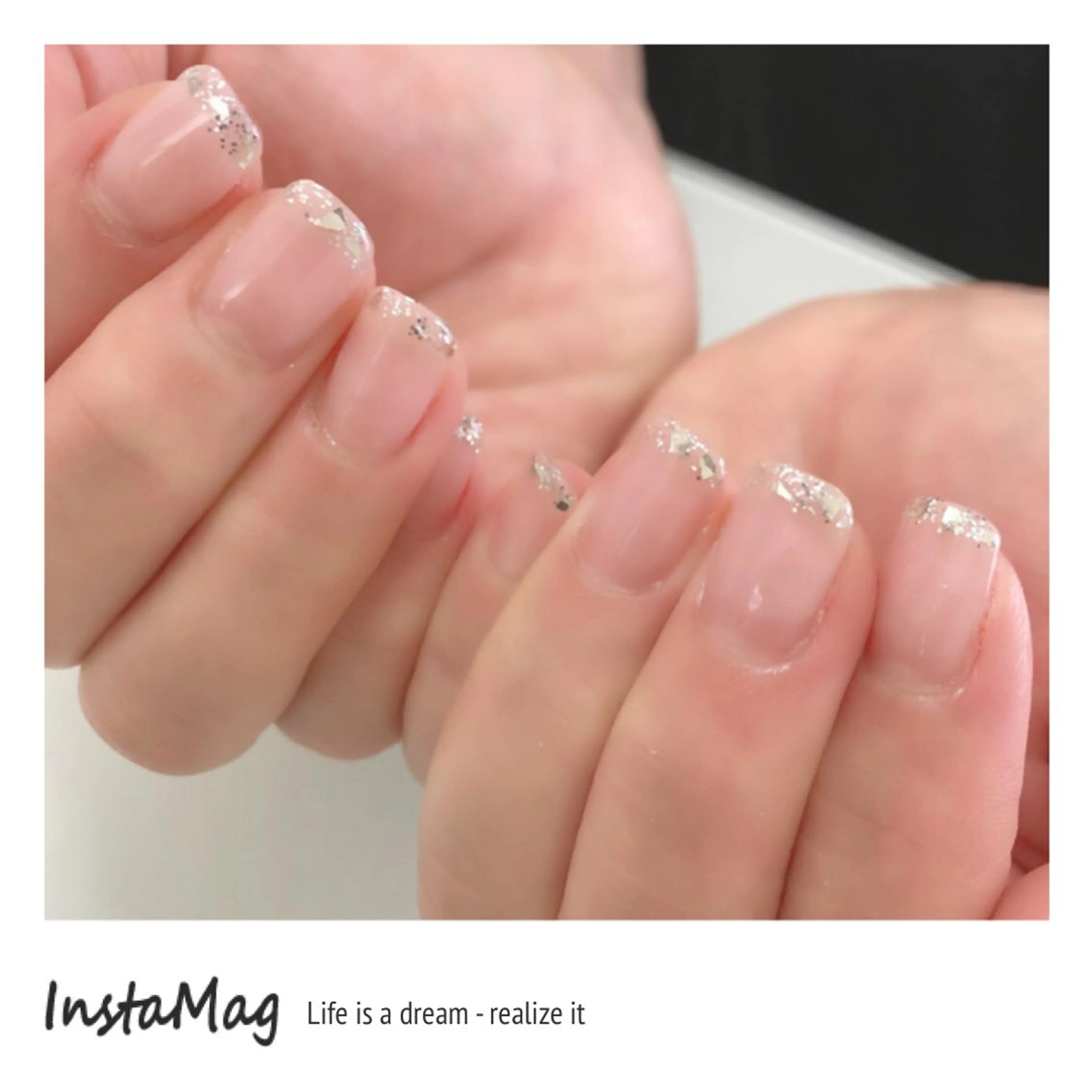 ネイル フレンチネイル ジェルネイル ガラスフレンチ ミラーネイル スカルプネイル Azulsou 廣川愛のネイルデザイン