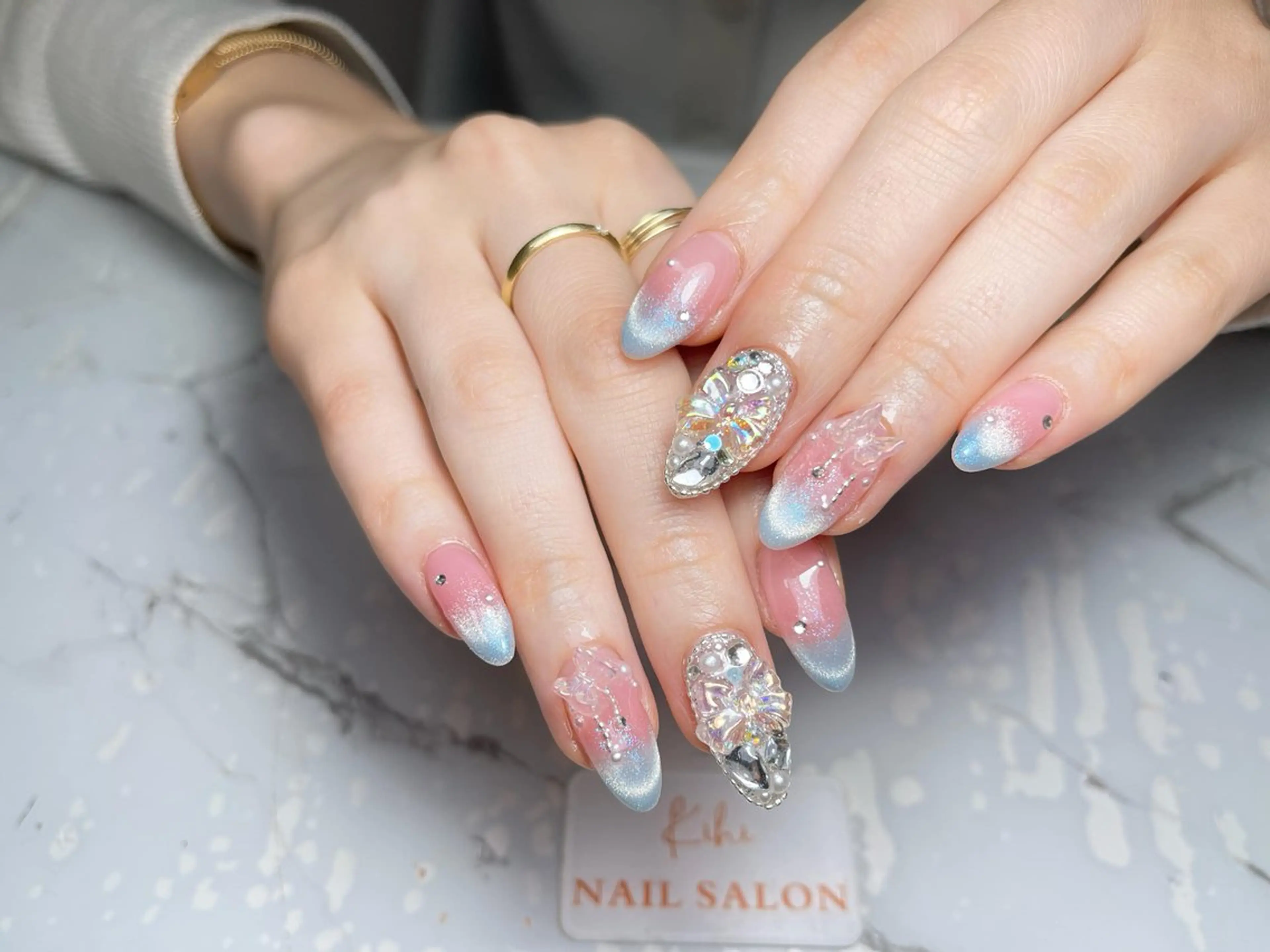 ネイル アートネイル フレンチネイル ジェルネイル グラデーション 韓国ネイル Nail Salon Kihi さくらのネイルデザイン