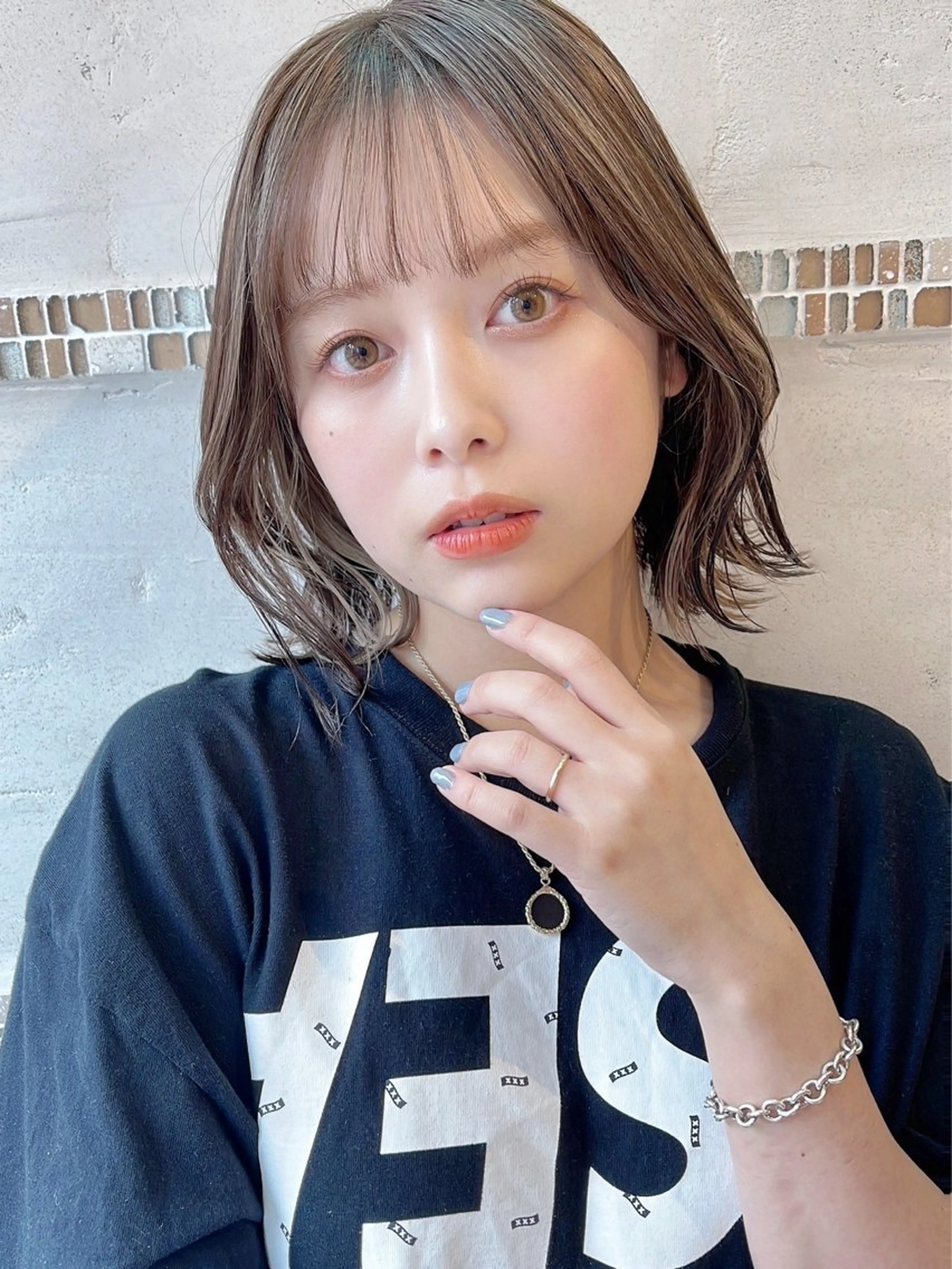 ミディアム ボブ くびれヘア カット ヘアカラー トリートメント 似合わせヘア/ボブ/ ミディアム/Takaのヘアスタイル