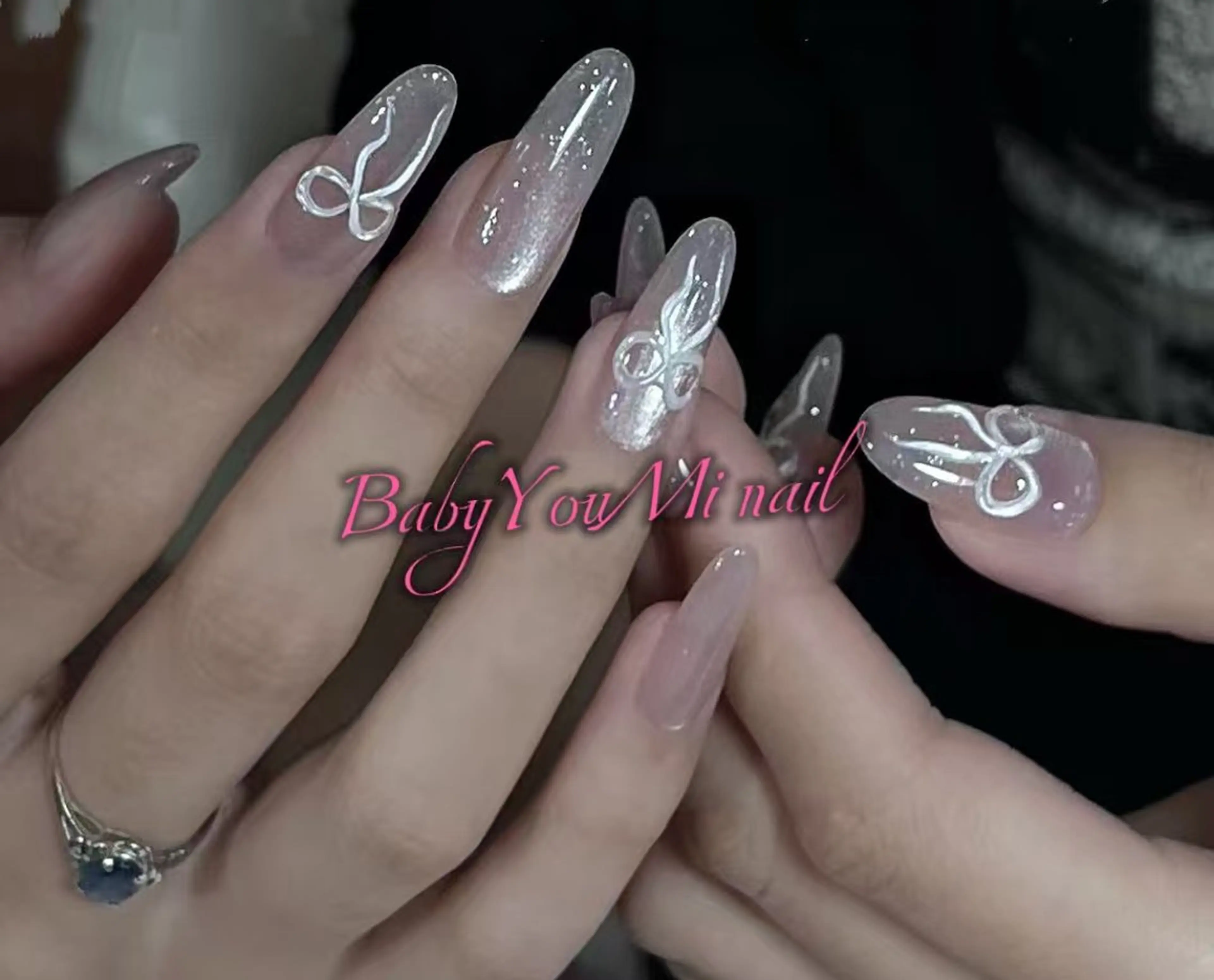 ネイル オーロラネイル フラワーネイル フットネイル フレンチネイル ジェルネイル ハンドネイル BabyYouMi ねねのネイルデザイン