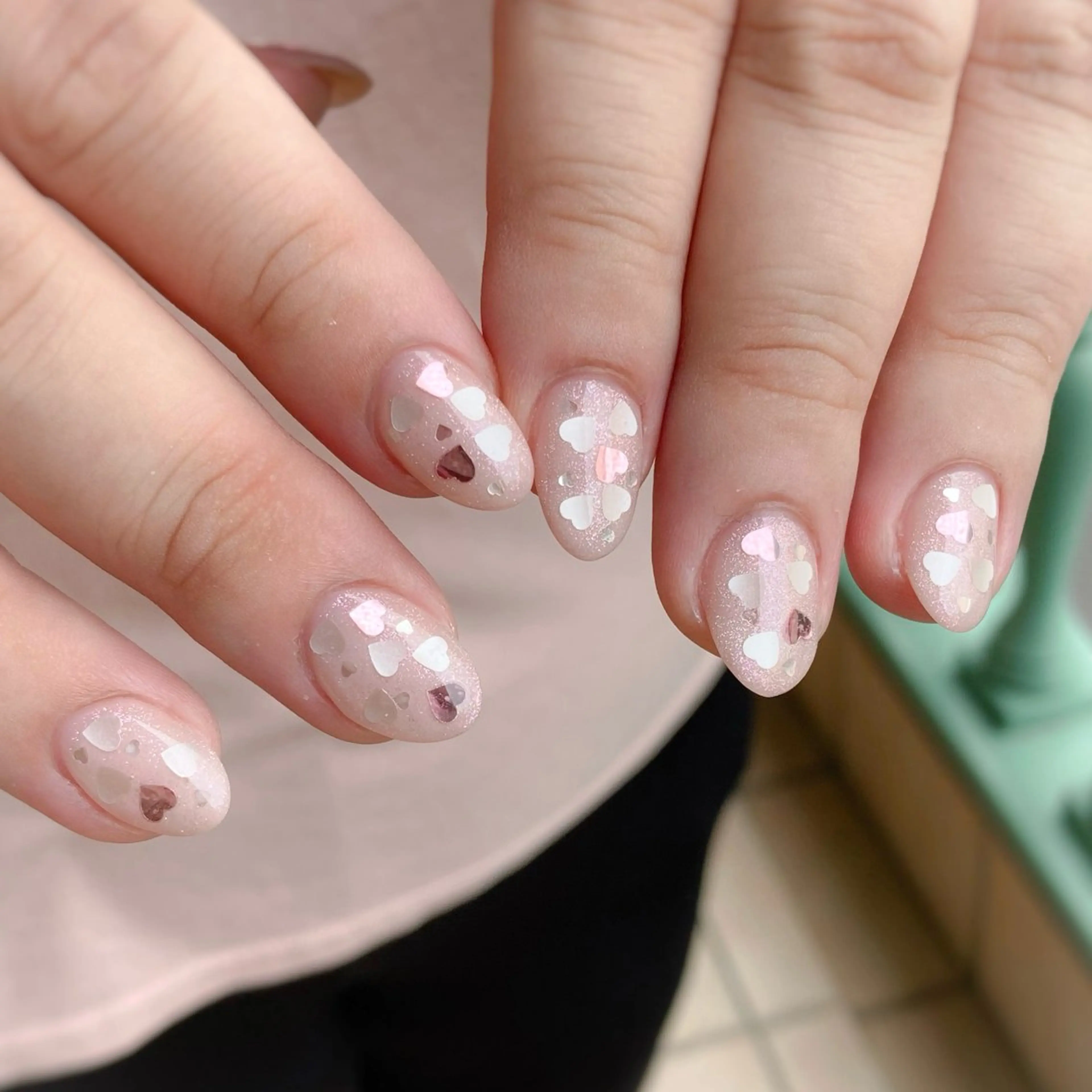 ネイル ハート nail salon neige所属・ジェムネイル Risa.のネイルデザイン